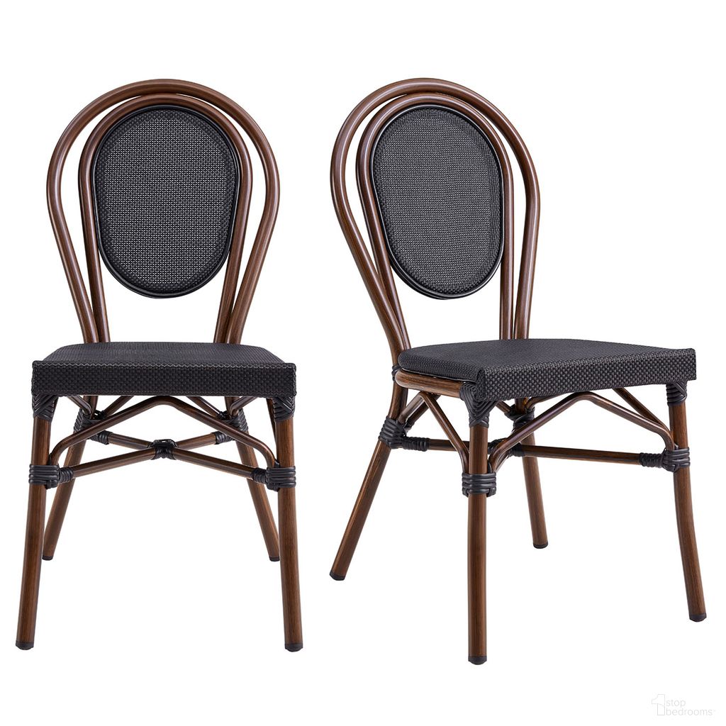The appearance of Erlend Stackable Outdoor Side Chair Set of 2 In Brown designed by Euro Style in the traditional interior design. This brown piece of furniture was selected by 1StopBedrooms from Erlend Collection to add a touch of cosiness and style into your home. Sku: 90390BLK. Material: Mesh.