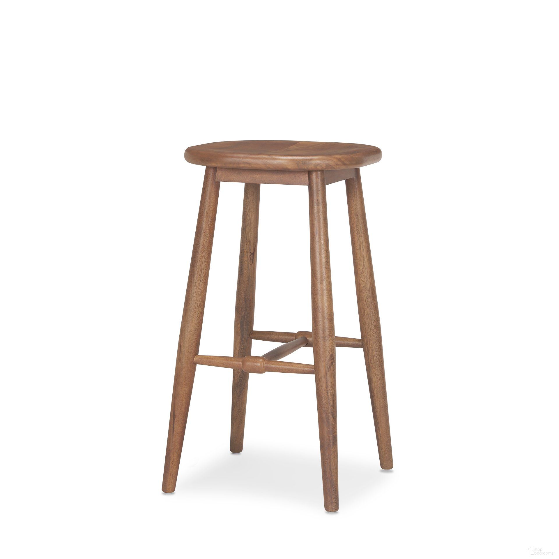 The appearance of Ernest Wood Bar Stool In Medium Brown designed by Mercana in the modern / contemporary interior design. This medium brown piece of furniture was selected by 1StopBedrooms from Ernest Collection to add a touch of cosiness and style into your home. Sku: 70591. Material: Solid Wood.
