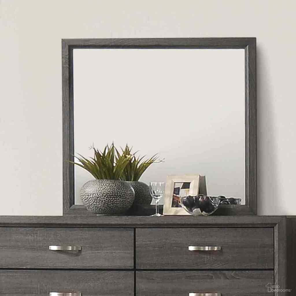 The appearance of Errico Mirror In Gray designed by Furniture of America in the modern / contemporary interior design. This gray piece of furniture  was selected by 1StopBedrooms from Errico Collection to add a touch of cosiness and style into your home. Sku: FM7215GY-M. Material: Engineered Wood.
