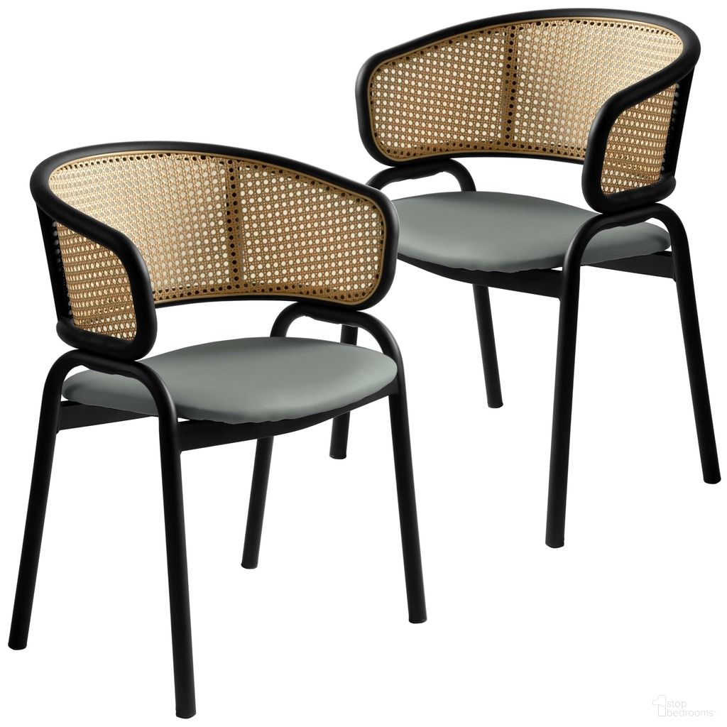 The appearance of Ervilla Dining Chair Set of 2 In Grey Leather designed by LeisureMod in the modern / contemporary interior design. This grey piece of furniture was selected by 1StopBedrooms from Ervilla Collection to add a touch of cosiness and style into your home. Sku: EC20GR-L2. Material: Leather. Chair Type: Arm Chair.