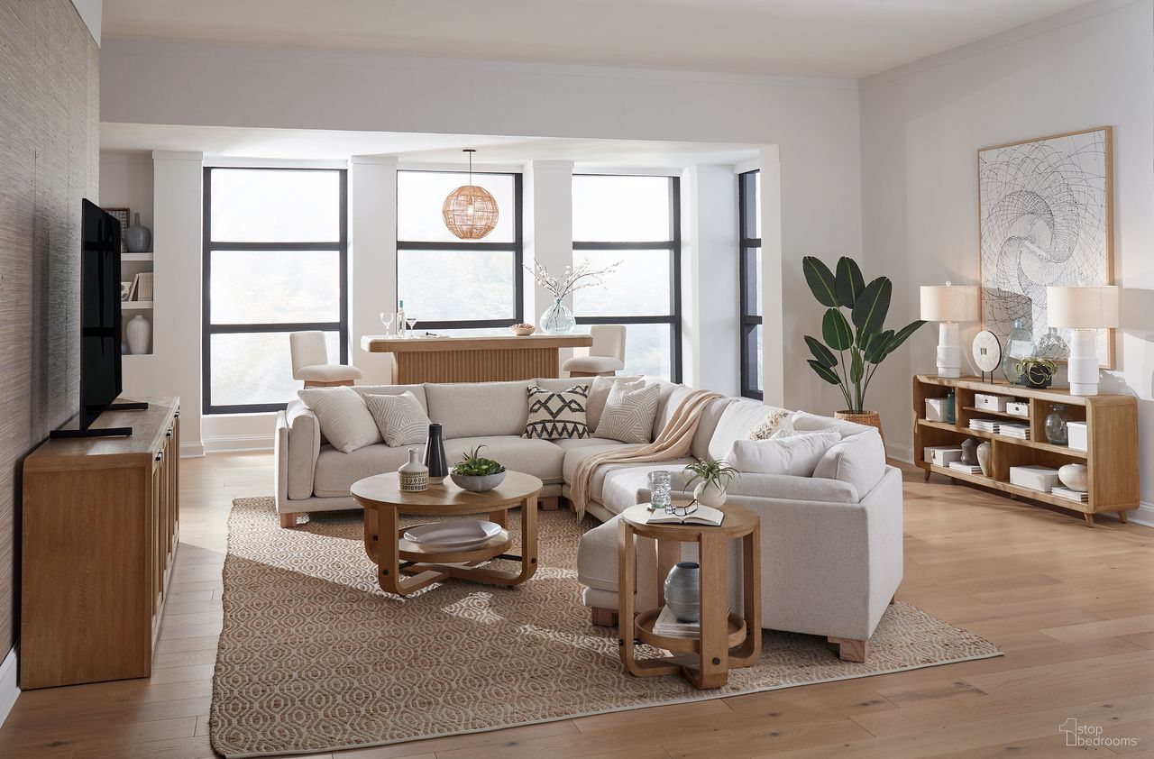 Escape 4 Piece Modular Sectional In Mirage Mist