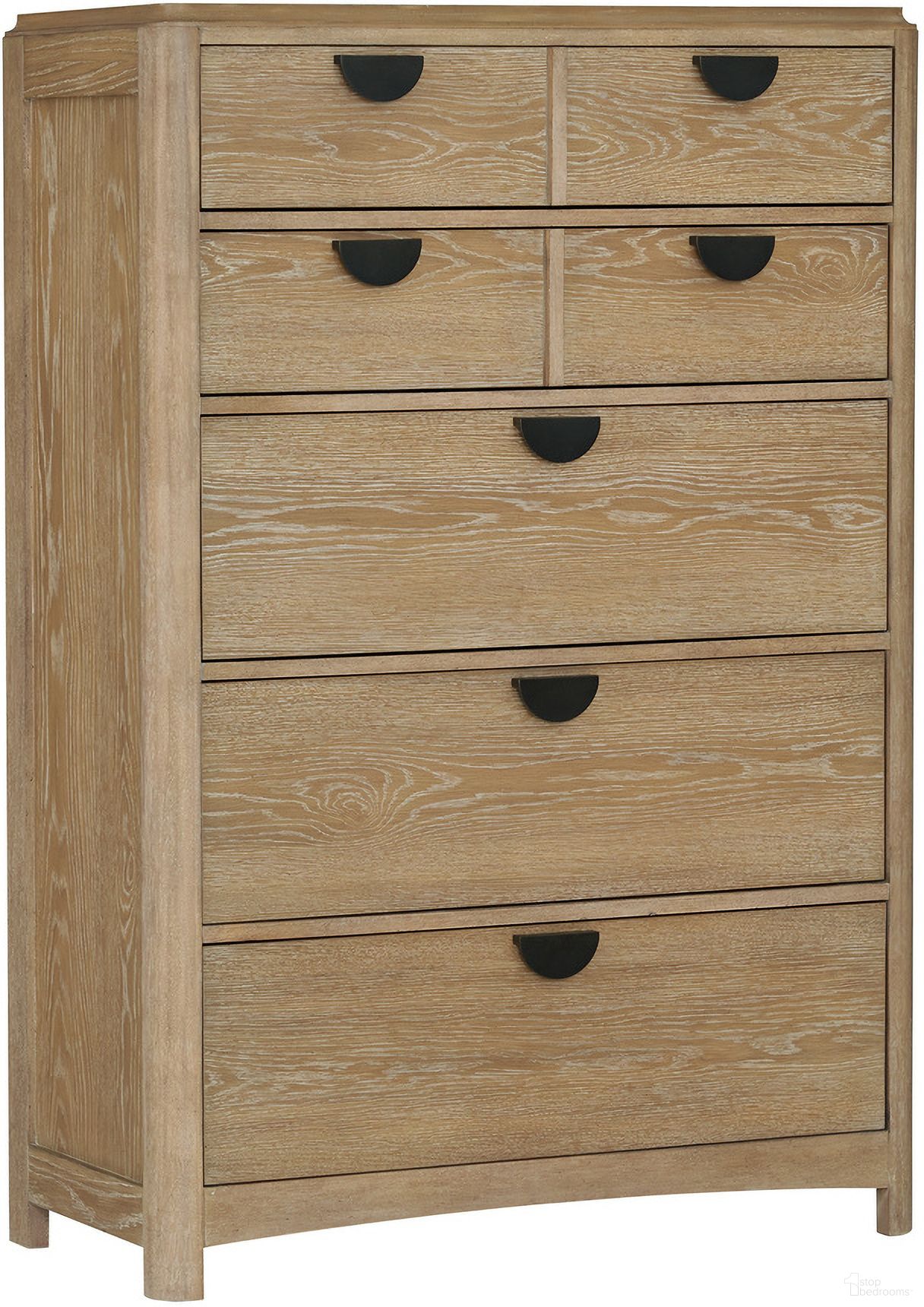 The appearance of Escape 5 Drawer Chest With Cedar Bottom In Light Brown designed by Parker House in the transitional interior design. This light brown piece of furniture  was selected by 1StopBedrooms from Escape Collection to add a touch of cosiness and style into your home. Sku: BESC#41385. Material: Rubberwood.