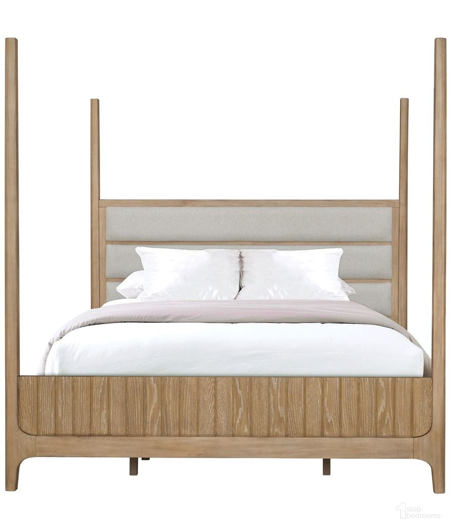 The appearance of Escape Bedroom Queen Poster Bed In Light Brown designed by Parker House in the transitional interior design. This light brown piece of furniture was selected by 1StopBedrooms from Escape Collection to add a touch of cosiness and style into your home. Sku: BESC#115066RP;BESC#1150FB;BESC#1150HB. Bed Type: Poster Bed. Bed Size: Queen. Material: Rubberwood.
