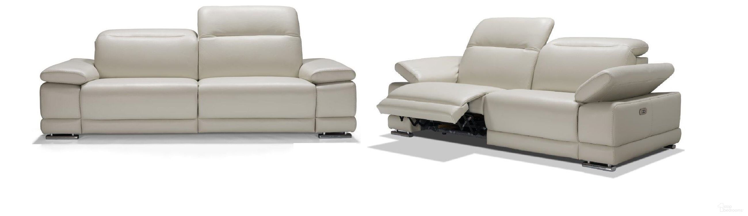 The appearance of Escape Living Room Set In Light Grey designed by Bellini Modern Living in the modern / contemporary interior design. This light grey piece of furniture was selected by 1StopBedrooms from Escape Collection to add a touch of cosiness and style into your home. Sku: Escape S LGY;Escape LS LGY. Material: Leather.
