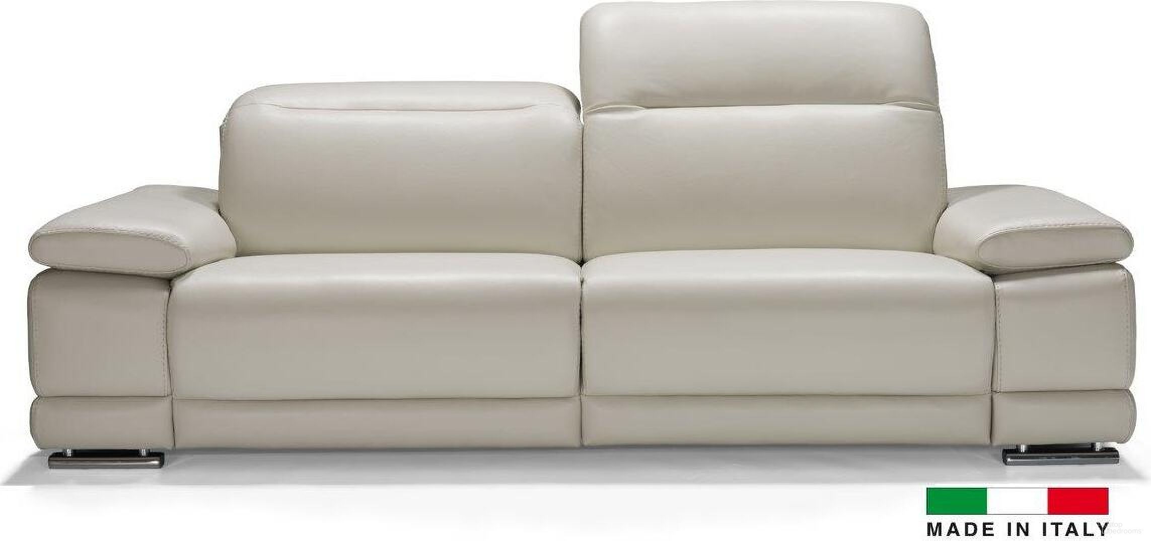 The appearance of Escape Sofa In Light Grey designed by Bellini Modern Living in the modern / contemporary interior design. This light grey piece of furniture  was selected by 1StopBedrooms from Escape Collection to add a touch of cosiness and style into your home. Sku: Escape S LGY. Material: Leather.