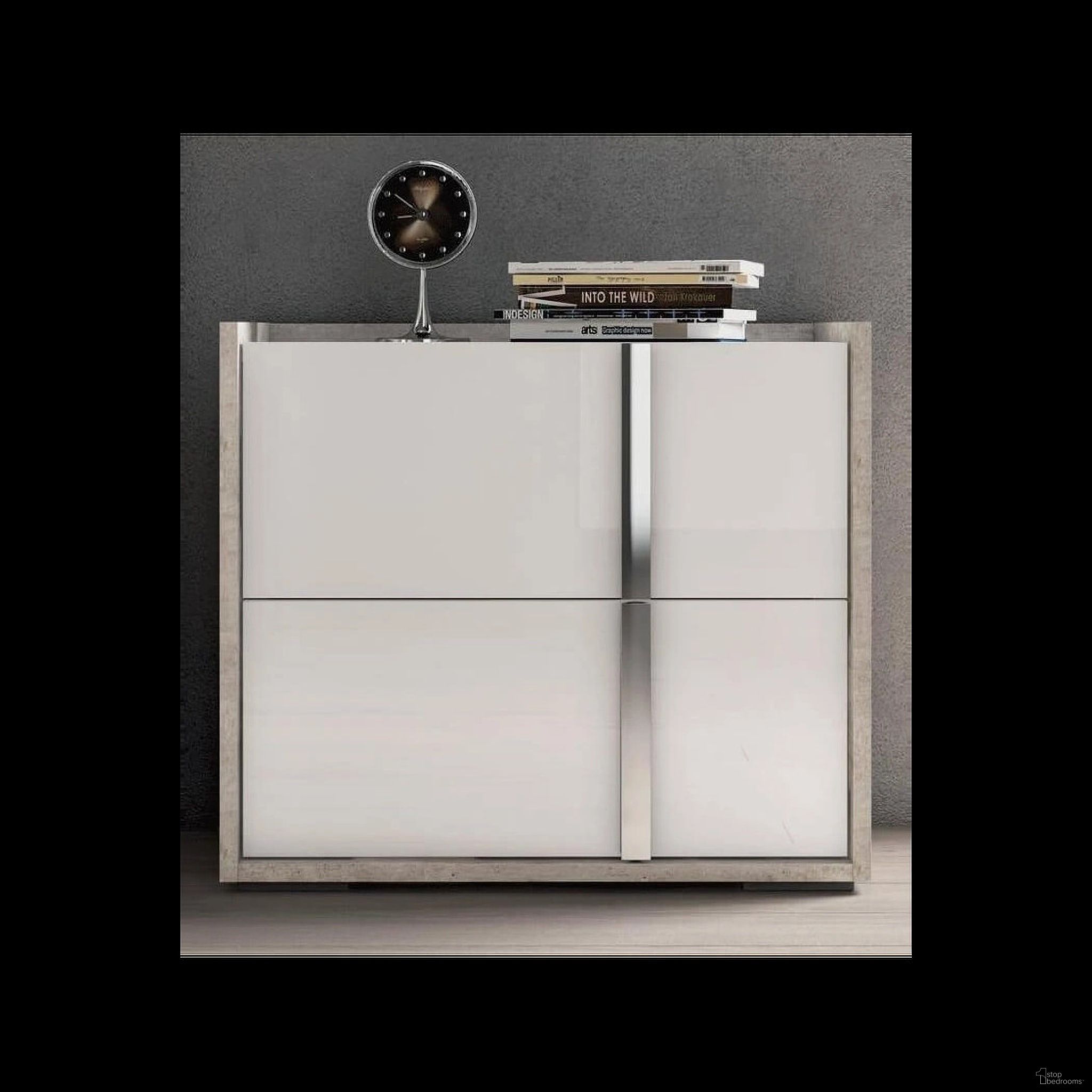 ESF Status Italy Treviso White Grey Nightstand