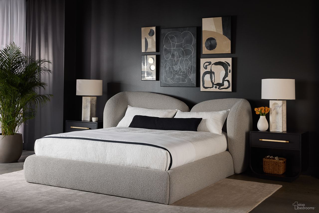 Esme Platform Bedroom Set In Cappuccino and Black