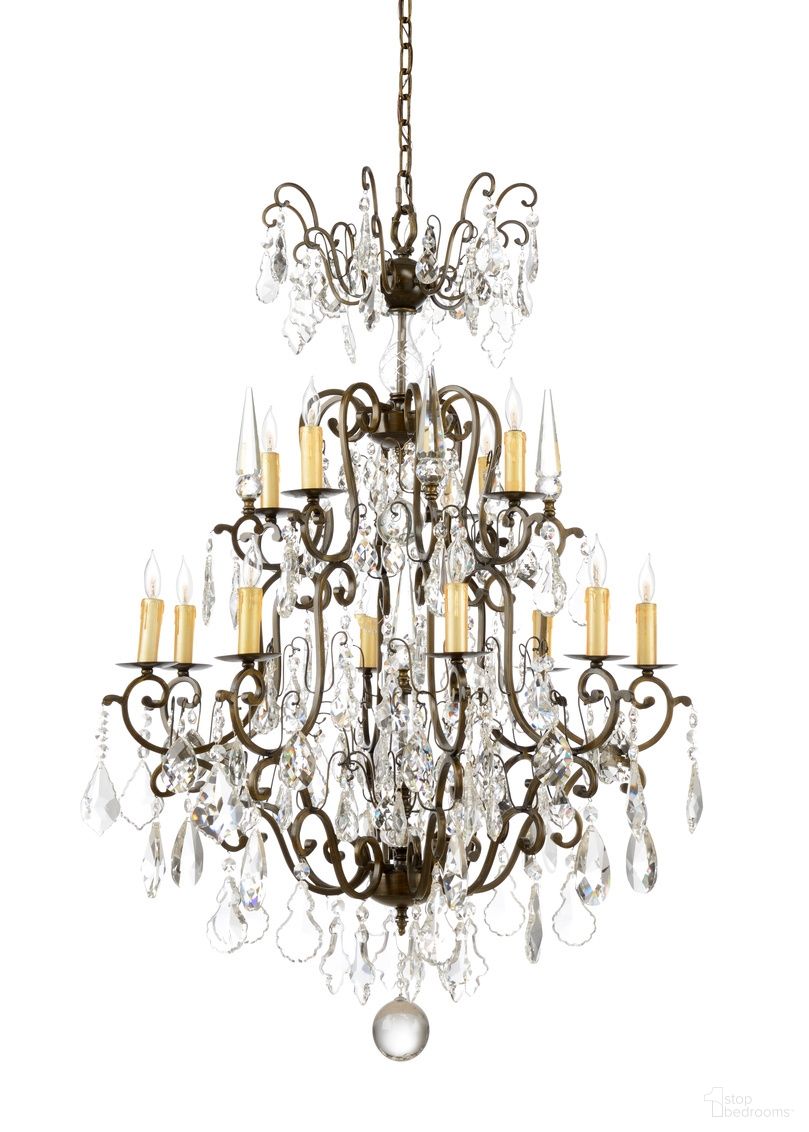 The appearance of Esmerado Chandelier Medium In Brown designed by Wildwood in the modern / contemporary interior design. This brown piece of furniture was selected by 1StopBedrooms from Wildwood Collection to add a touch of cosiness and style into your home. Sku: 1163. Material: Iron.