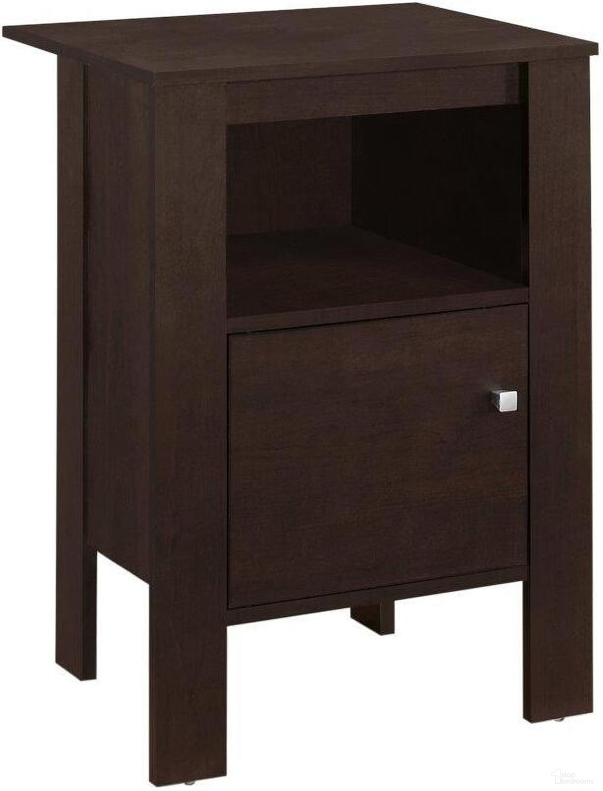 Espresso Nightstand With Storage