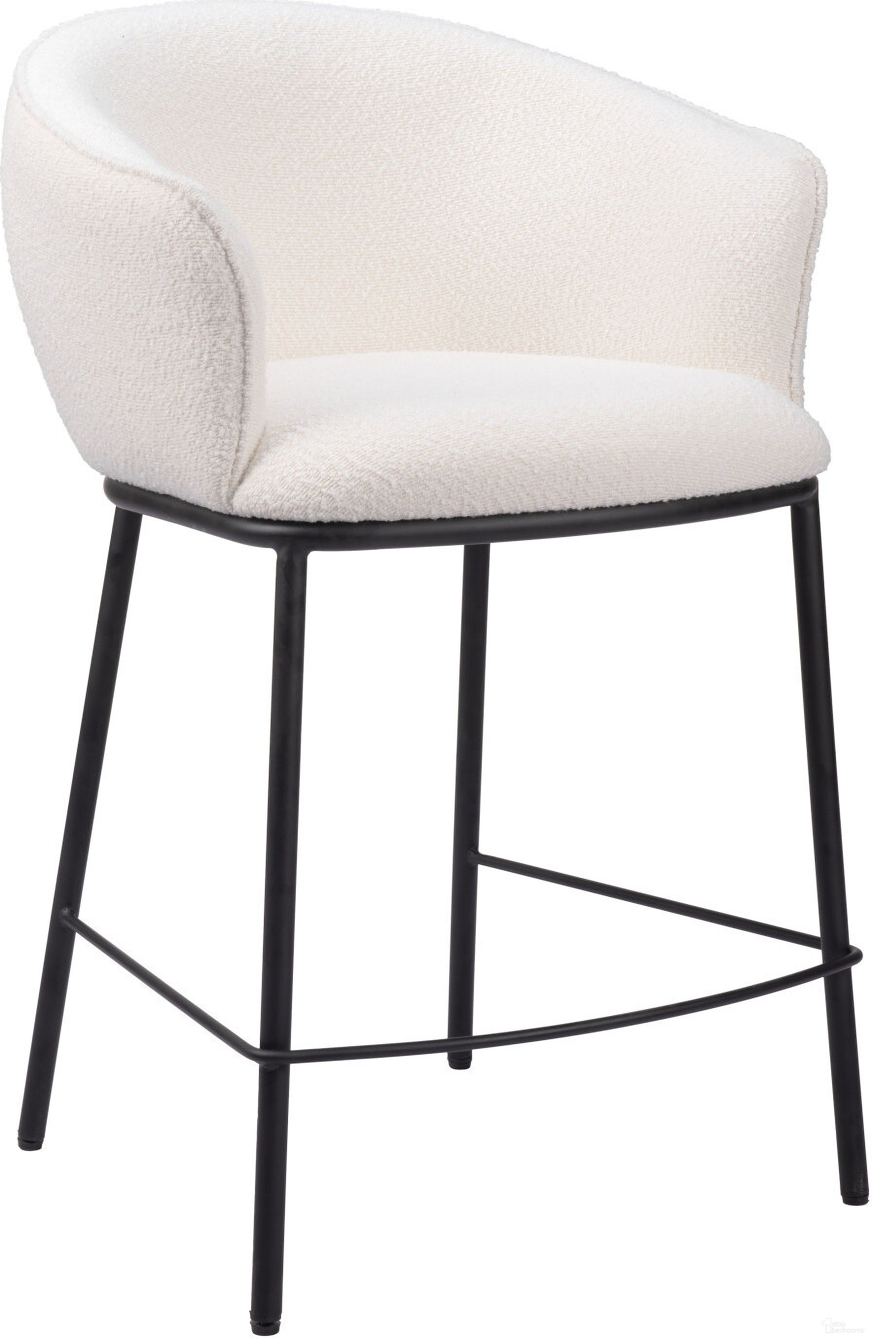 The appearance of Essen Counter Stool In Ivory designed by Zuo Modern in the modern / contemporary interior design. This ivory piece of furniture  was selected by 1StopBedrooms from Essen Collection to add a touch of cosiness and style into your home. Sku: 109807. Material: Steel.