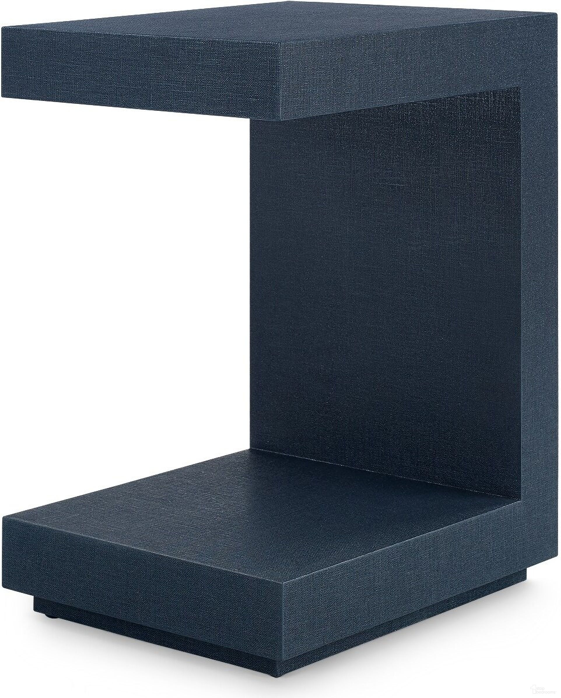 The appearance of Essential Side Table In Blue Steel designed by Villa & House in the transitional interior design. This blue piece of furniture  was selected by 1StopBedrooms from Essential Collection to add a touch of cosiness and style into your home. Sku: ESS-102-5198. Material: Linen.
