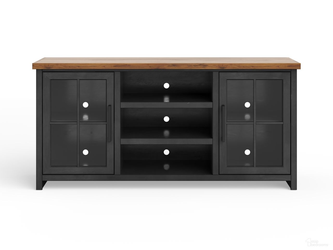 The appearance of Essex 67 Inch TV Stand Console In Black and Whiskey designed by Legends Home in the country / farmhouse interior design. This black/whiskey piece of furniture  was selected by 1StopBedrooms from Essex Collection to add a touch of cosiness and style into your home. Sku: ES1210E.SWK. Material: Poplar Solid.