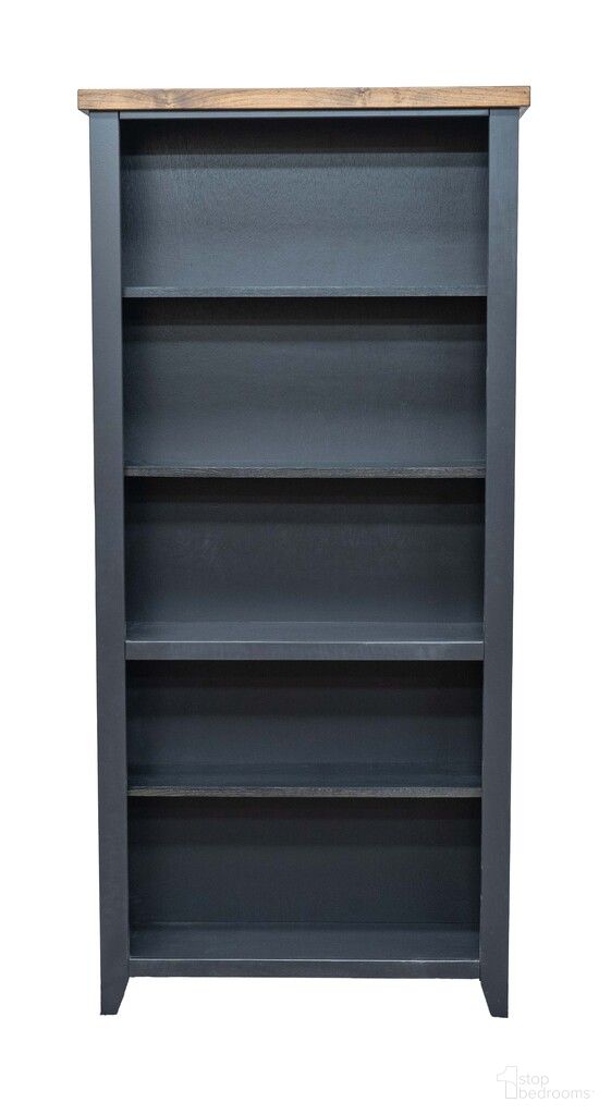 The appearance of Essex 72 Inch High 5-Shelf Bookcase In Black and Whiskey designed by Legends Home in the country / farmhouse interior design. This black/whiskey piece of furniture  was selected by 1StopBedrooms from Essex Collection to add a touch of cosiness and style into your home. Sku: ES6672E.SWK. Material: Poplar Solid.