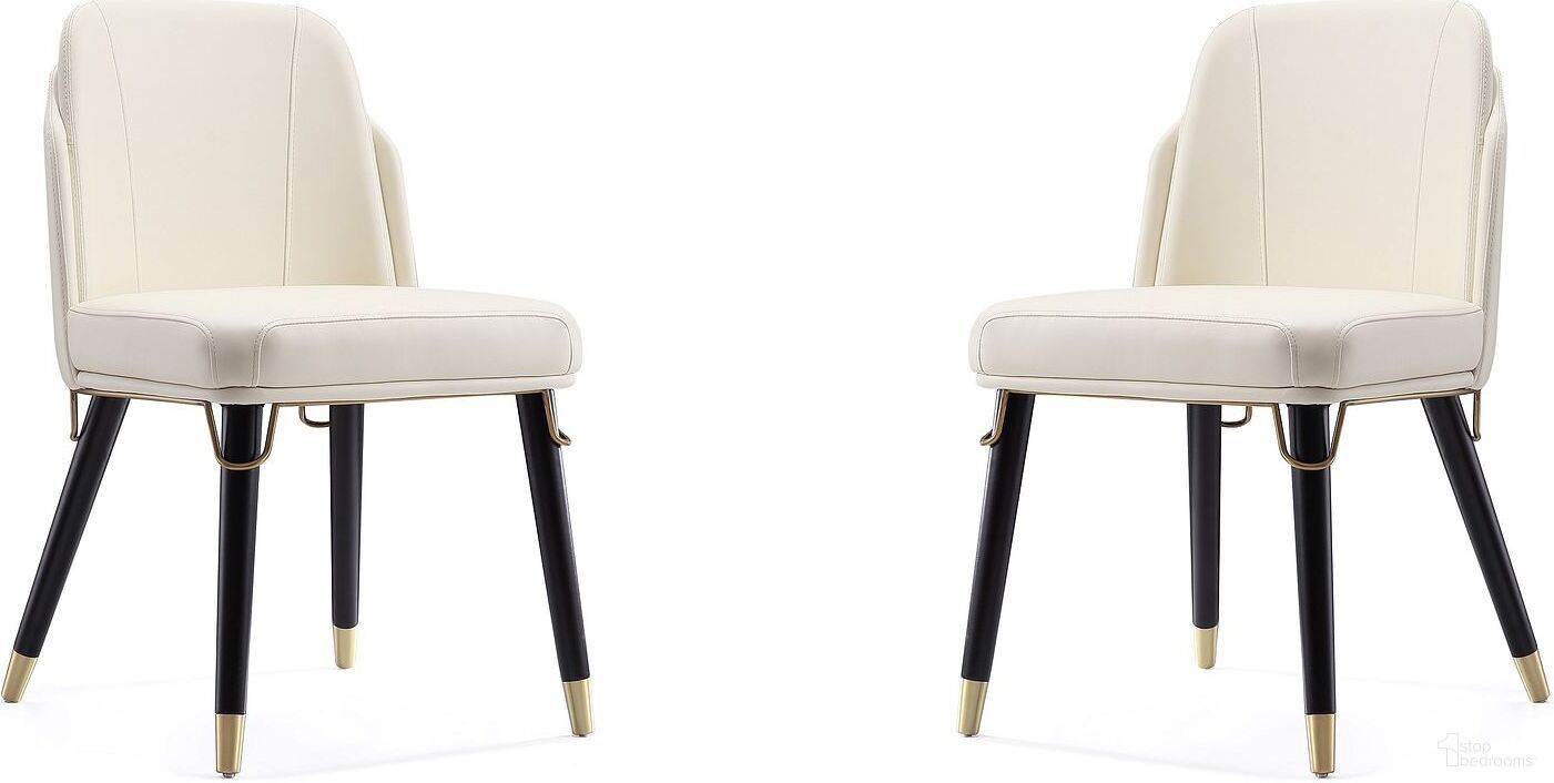 Estelle Dining Chair in Cream and Black (Set of 2)
