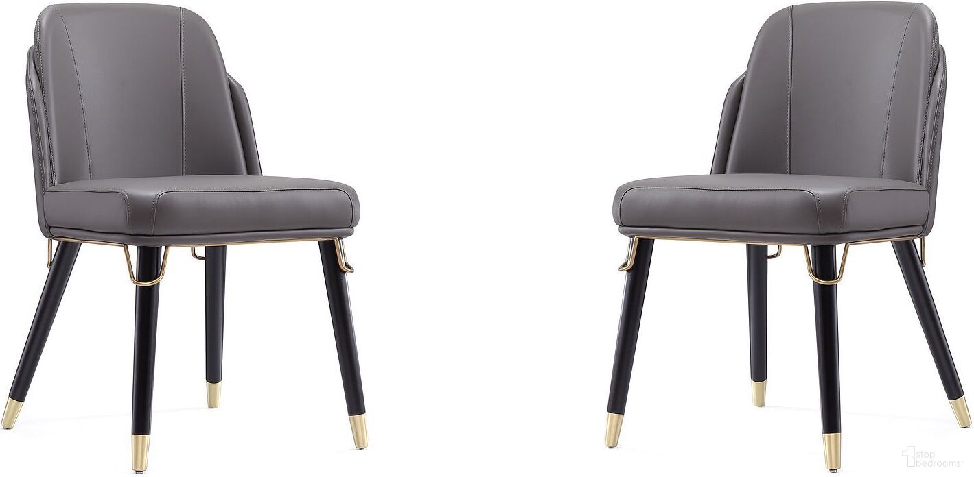 Estelle Dining Chair in Pebble and Black (Set of 2)