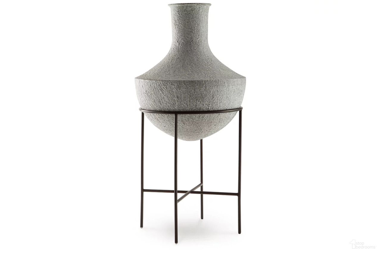 Estonbank 28 Inch Vase In Distressed Cream