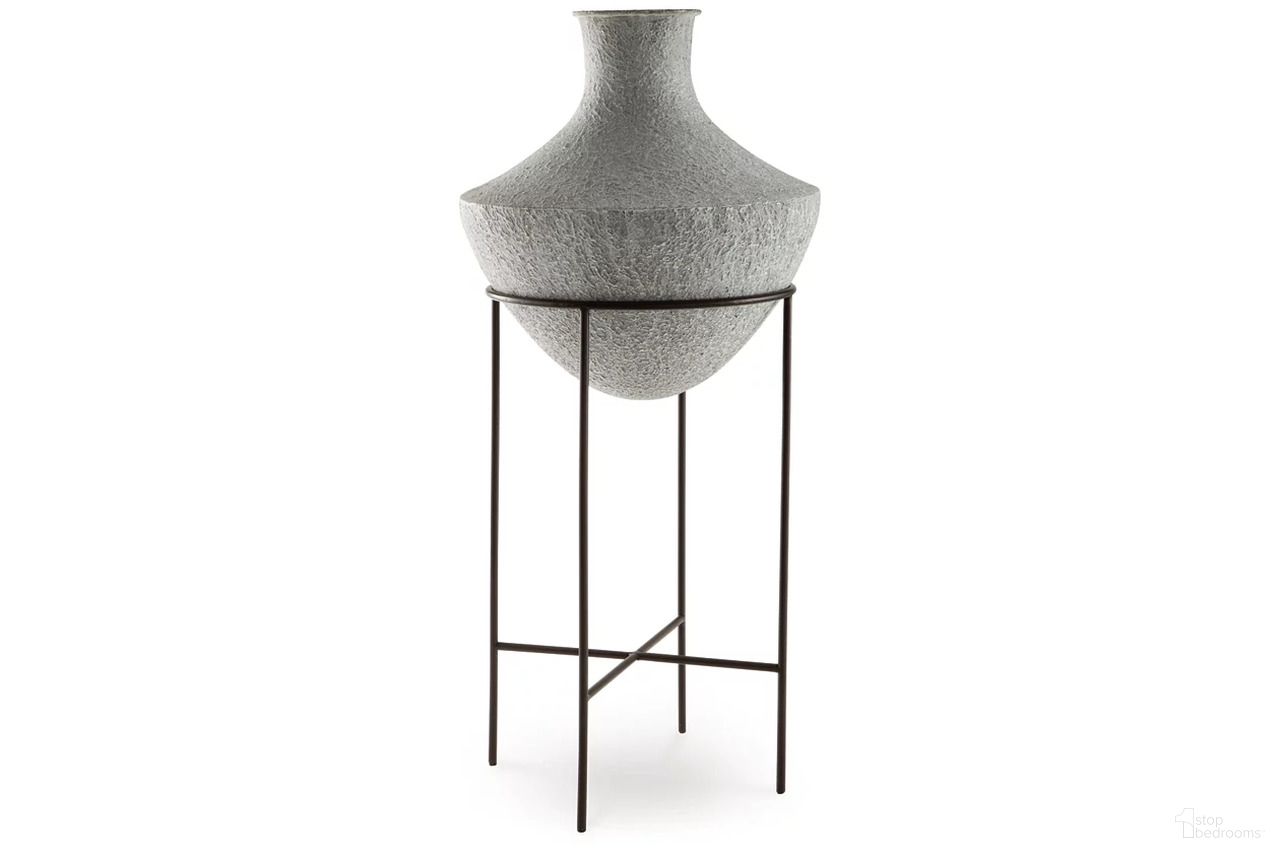 Estonbank 35 Inch Vase In Distressed Cream