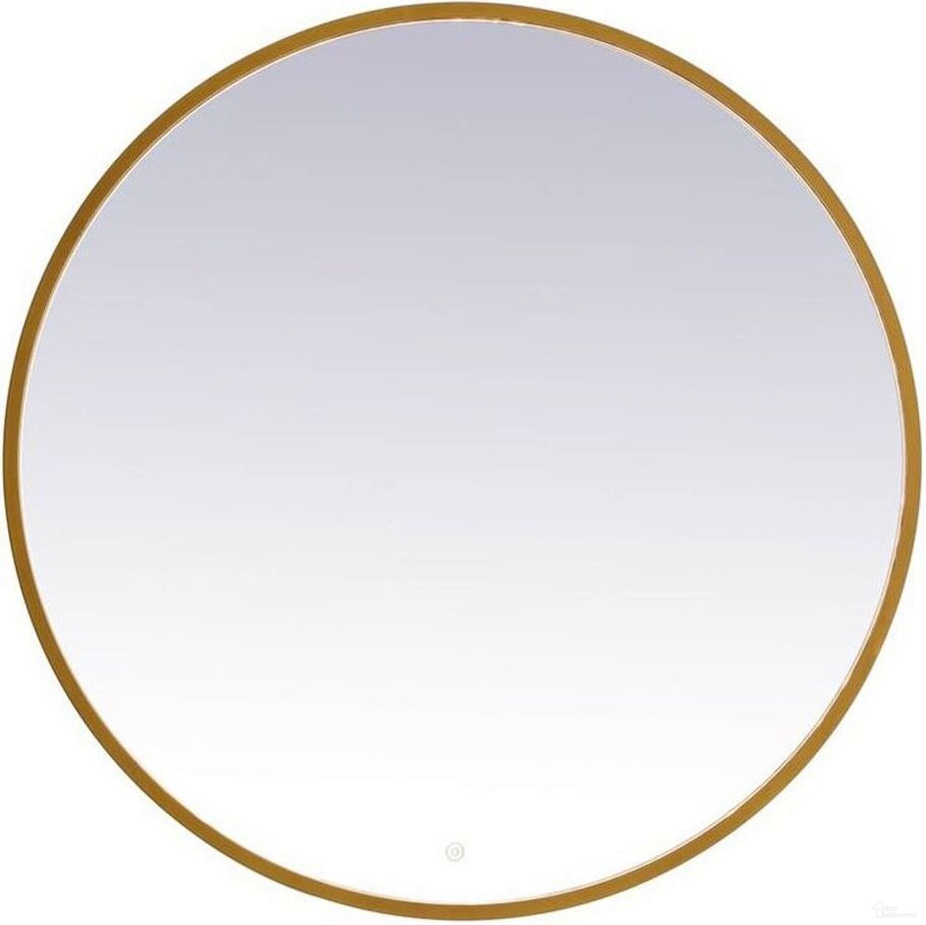 The appearance of Eternity Brass Round Mirror MR4818BR designed by Elegant Lighting in the transitional interior design. This brass piece of furniture was selected by 1StopBedrooms from Eternity Collection to add a touch of cosiness and style into your home. Sku: MR4818BR. Material: Metal.