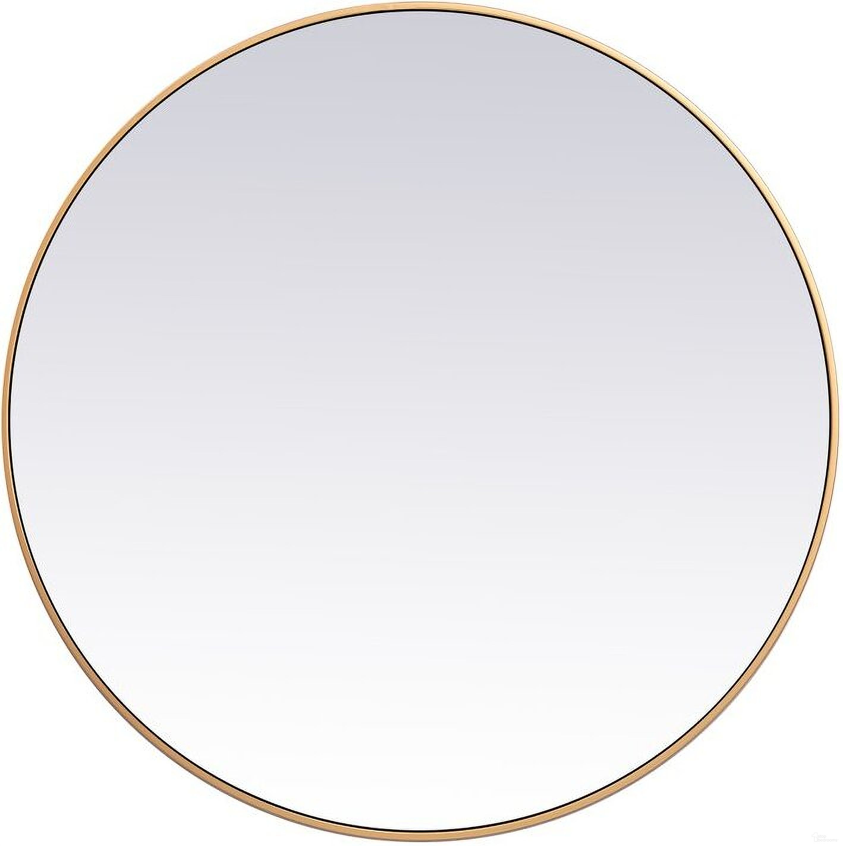 The appearance of Eternity Brass Round Mirror MR4839BR designed by Elegant Lighting in the transitional interior design. This brass piece of furniture  was selected by 1StopBedrooms from Eternity Collection to add a touch of cosiness and style into your home. Sku: MR4839BR. Material: Metal.
