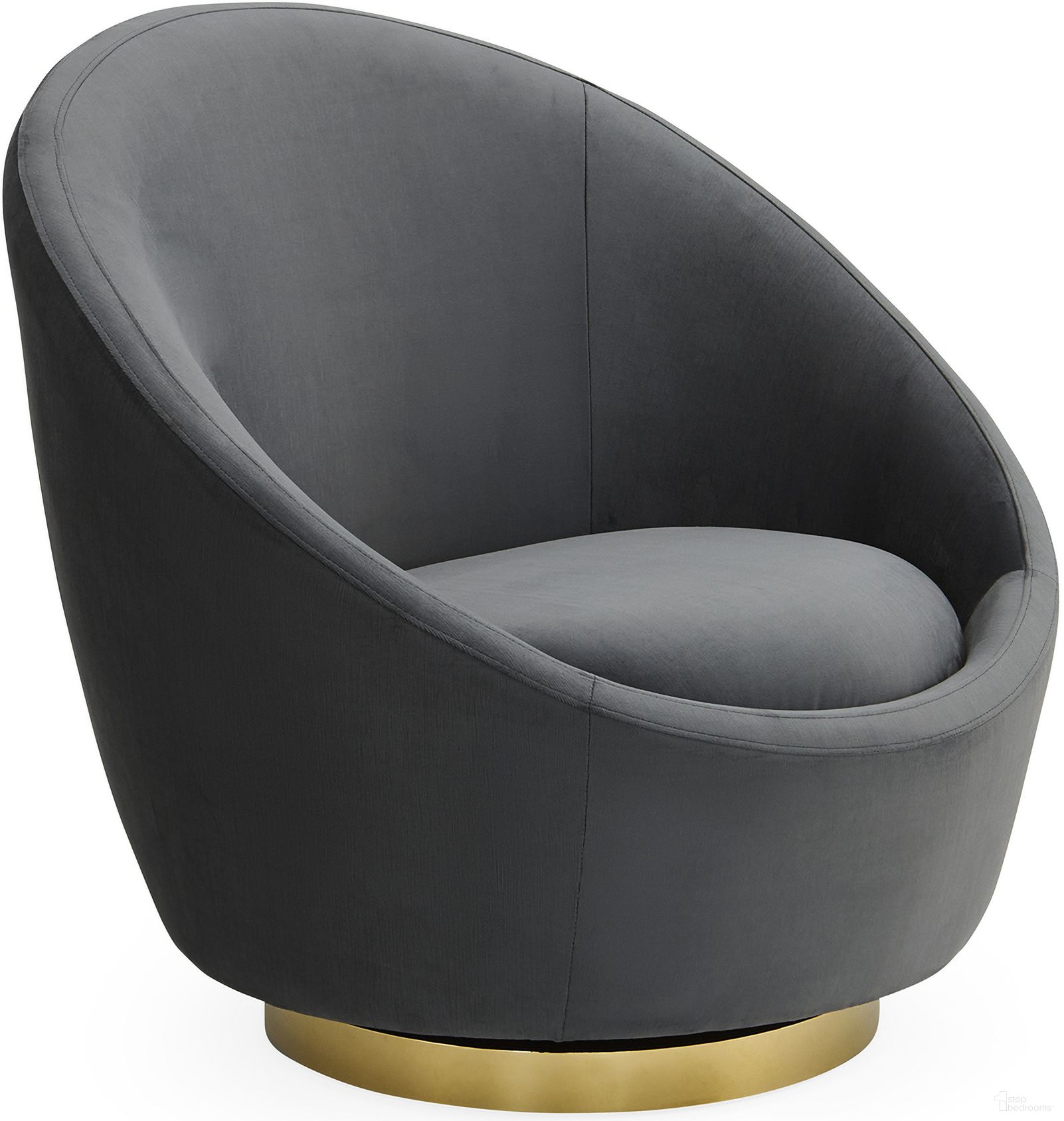 The appearance of Ether Swivel Chair In Bergamo Charcoal designed by Jonathan Adler in the modern / contemporary interior design. This bergamo charcoal piece of furniture was selected by 1StopBedrooms from Ether Collection to add a touch of cosiness and style into your home. Sku: 32469. Material: Poly.
