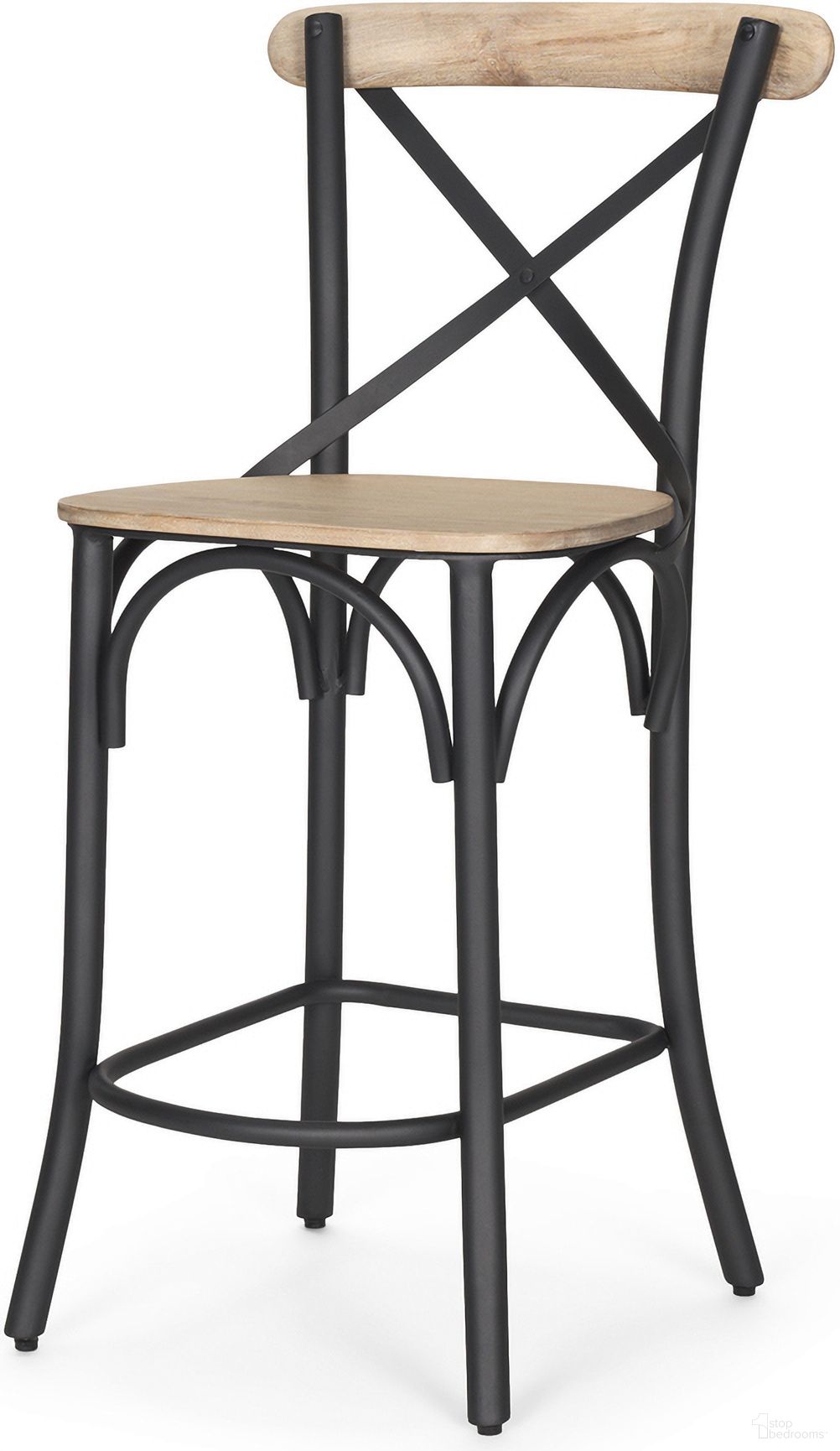 The appearance of Etienne Barstool In Light Brown designed by Mercana in the modern / contemporary interior design. This light brown piece of furniture  was selected by 1StopBedrooms from Etienne Collection to add a touch of cosiness and style into your home. Sku: 70589. Material: Wood.