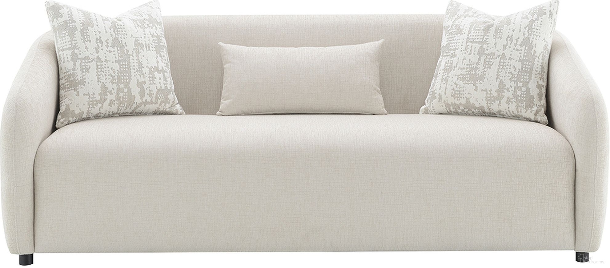 Etienne Sofa with 3 Pillows In Beige Linen