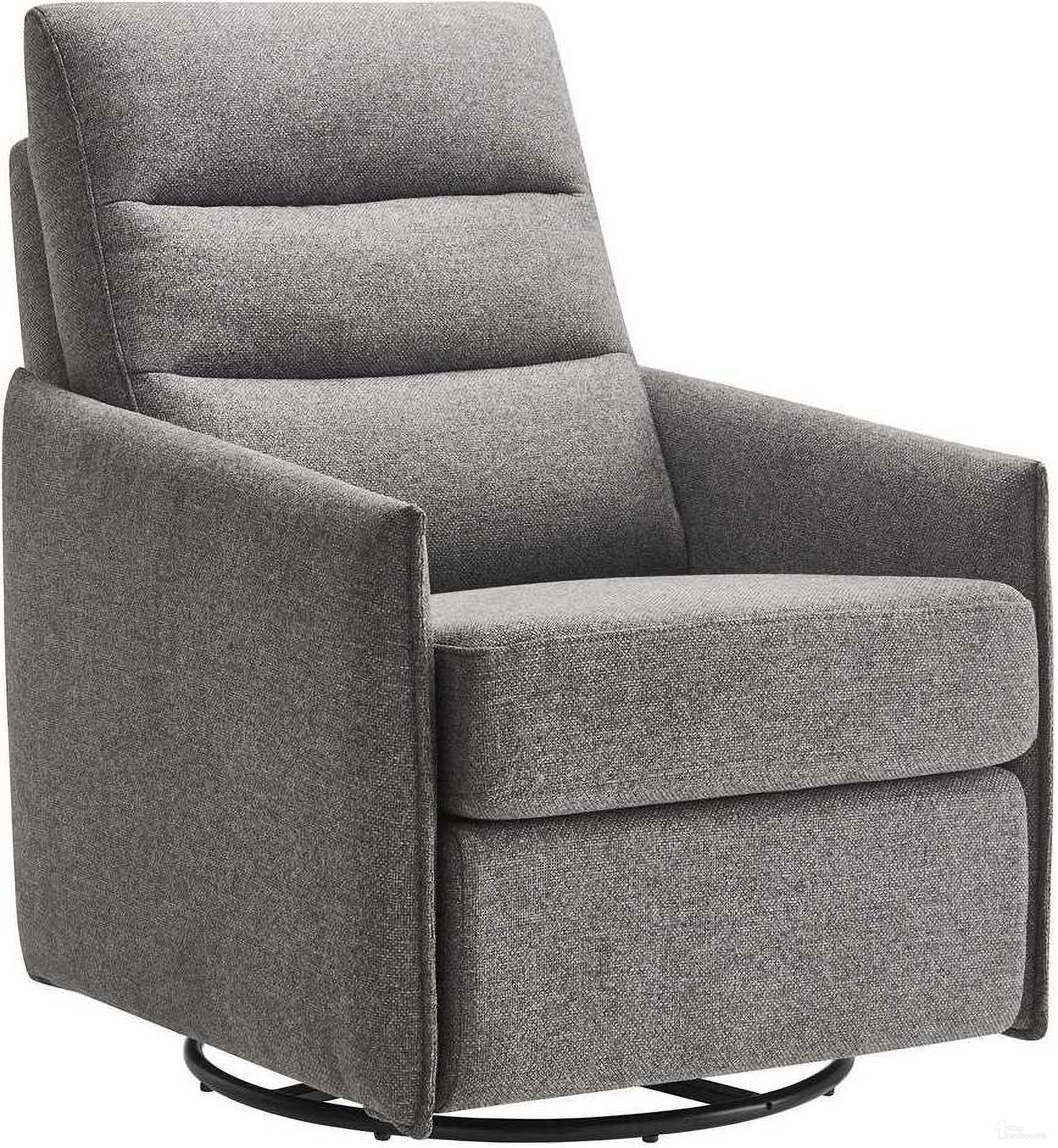 Etta Upholstered Fabric Lounge Chair In Light Gray