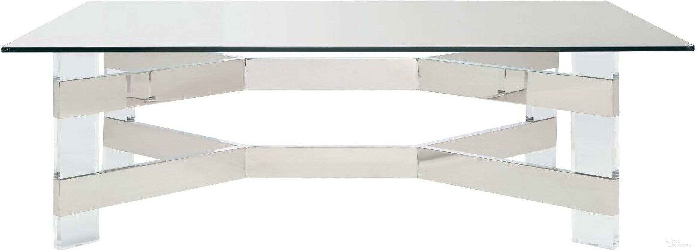 The appearance of Eugene Acrylic Coffee Table In Silver And Clear designed by Safavieh Couture in the glam interior design. This silver piece of furniture was selected by 1StopBedrooms from Eugene Collection to add a touch of cosiness and style into your home. Sku: SFV2539A. Material: Metal.