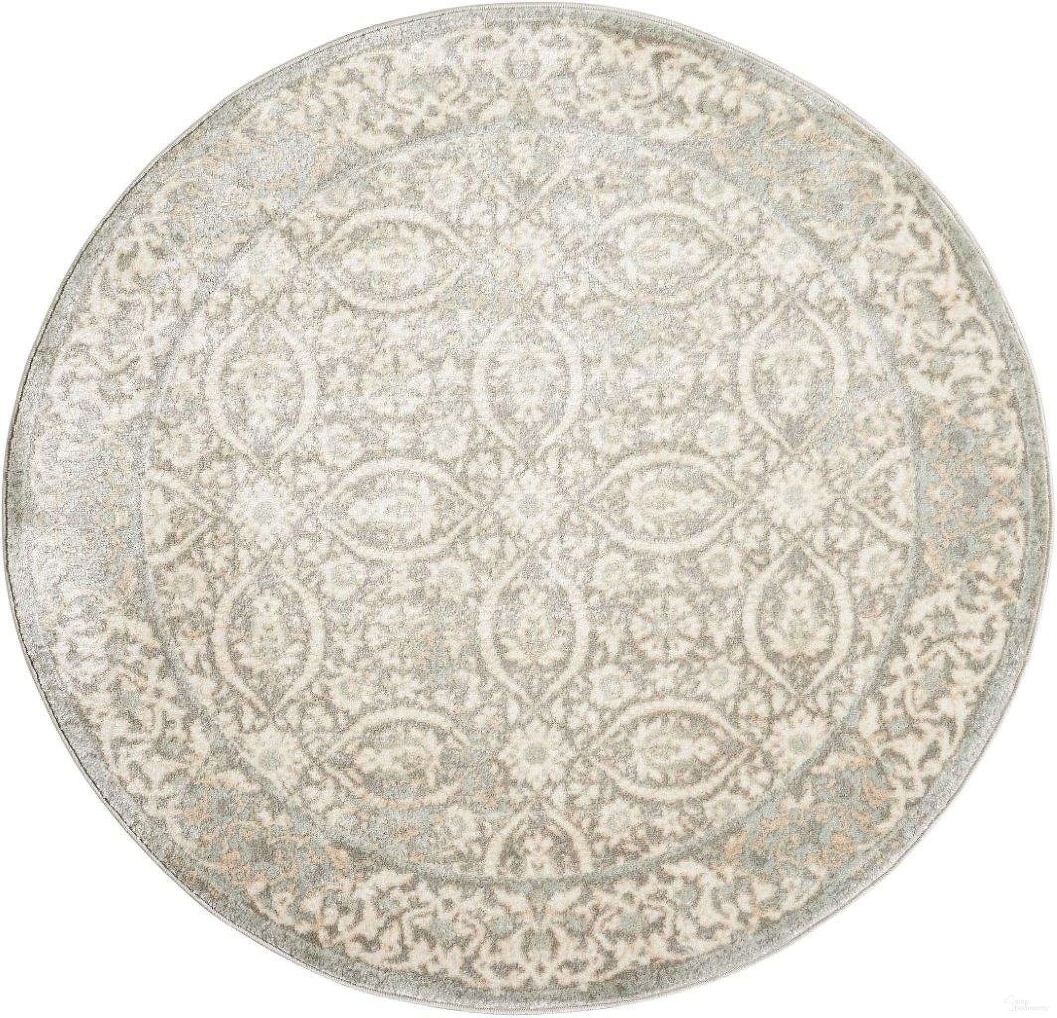 The appearance of Euphoria Grey 7'10" x 7'10" Round Area Rug designed by Nourison in the traditional interior design. This grey piece of furniture  was selected by 1StopBedrooms from Euphoria Collection to add a touch of cosiness and style into your home. Sku: 99446025623. Material: Polypropylene.