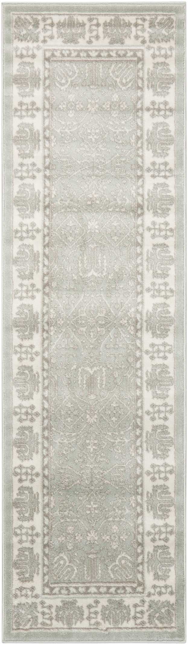 The appearance of Euphoria Spa 2'2" x 7'6" Runner Area Rug designed by Nourison in the traditional interior design. This spa piece of furniture  was selected by 1StopBedrooms from Euphoria Collection to add a touch of cosiness and style into your home. Sku: 99446347671. Material: Polypropylene.
