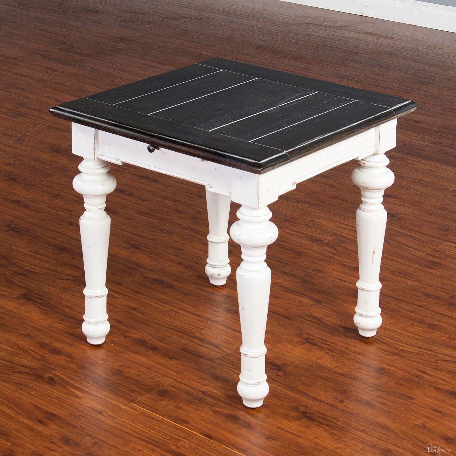 The appearance of European Cottage End Table designed by Sunny Designs in the country / farmhouse interior design. This european cottage piece of furniture was selected by 1StopBedrooms from Carriage House Collection to add a touch of cosiness and style into your home. Sku: 3273EC-E. Material: Solid Wood.