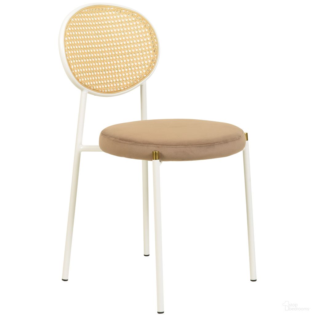 The appearance of Euston Modern Dining Chair with White Frame In Brown designed by LeisureMod in the modern / contemporary interior design. This brown piece of furniture  was selected by 1StopBedrooms from Euston Collection to add a touch of cosiness and style into your home. Sku: ECW17BR. Material: Wicker. Chair Type: Side Chair.
