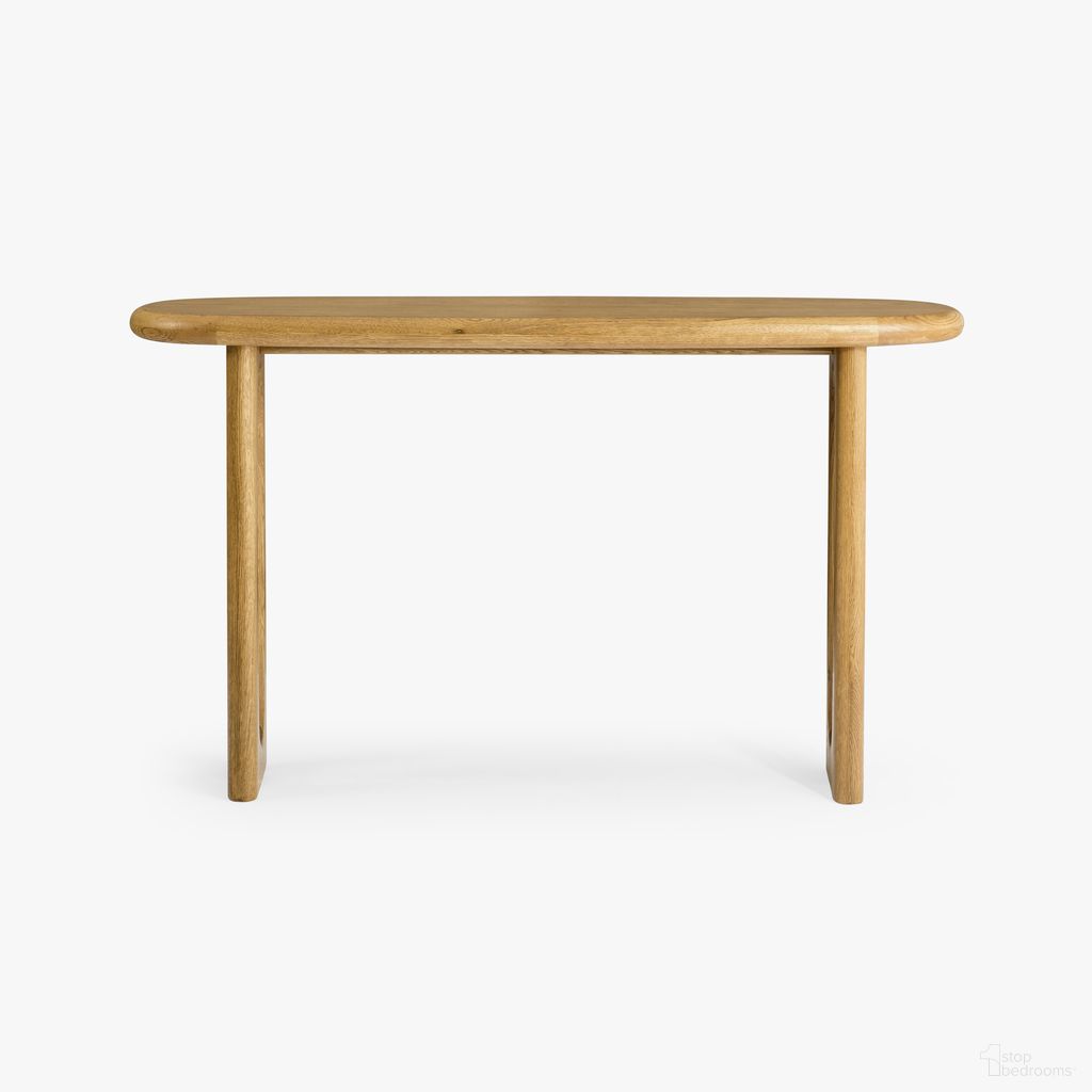 The appearance of Eva Oak Console Table In Natural designed by Co. House Designs in the coastal interior design. This natural piece of furniture  was selected by 1StopBedrooms from Eva Collection to add a touch of cosiness and style into your home. Sku: CH-1002301-VN14-FN-ST-CS-NT-OS. Material: Solid Oak.