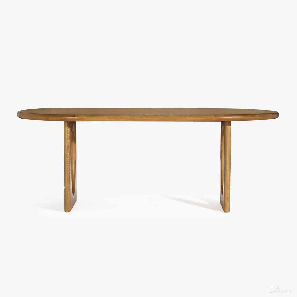The appearance of Eva Oak Dining Table In Dark Oak designed by Co. House Designs in the coastal interior design. This dark oak piece of furniture  was selected by 1StopBedrooms from Eva Collection to add a touch of cosiness and style into your home. Sku: CH-1003819. Table Base Style: Legs. Table Top Shape: Rectangular. Size: 84" x 42". Material: Oak.