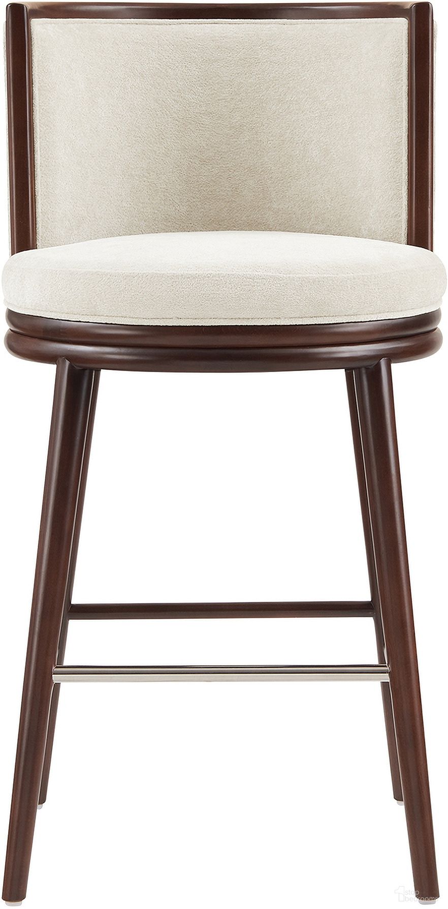 The appearance of Evalyn Barstool In Cream designed by Manhattan Comfort in the modern / contemporary interior design. This cream piece of furniture  was selected by 1StopBedrooms from Evalyn Collection to add a touch of cosiness and style into your home. Sku: BS024-CR. Material: Beech.