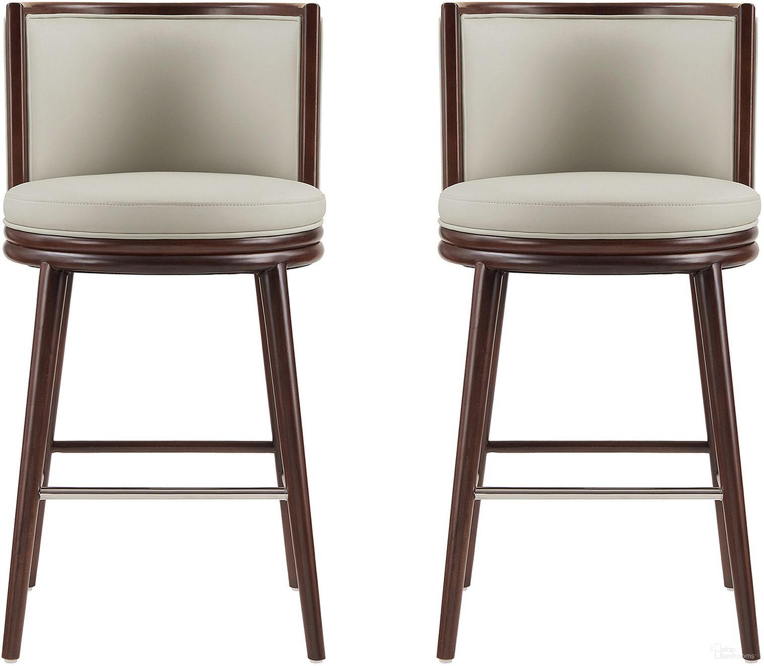 The appearance of Evalyn Barstool Set of 2 In Stone designed by Manhattan Comfort in the modern / contemporary interior design. This stone piece of furniture was selected by 1StopBedrooms from Evalyn Collection to add a touch of cosiness and style into your home. Sku: BS024-ST;BS024-ST. Material: Beech.