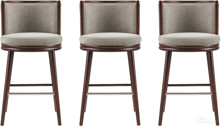 The appearance of Evalyn Barstool Set of 3 In Dove designed by Manhattan Comfort in the modern / contemporary interior design. This dove piece of furniture  was selected by 1StopBedrooms from Evalyn Collection to add a touch of cosiness and style into your home. Sku: BS024-DO;BS024-DO;BS024-DO. Material: Beech.
