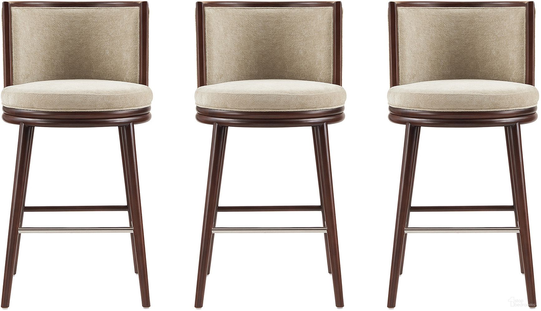 The appearance of Evalyn Barstool Set of 3 In Natural designed by Manhattan Comfort in the modern / contemporary interior design. This natural piece of furniture  was selected by 1StopBedrooms from Evalyn Collection to add a touch of cosiness and style into your home. Sku: BS024-NA;BS024-NA;BS024-NA. Material: Beech.