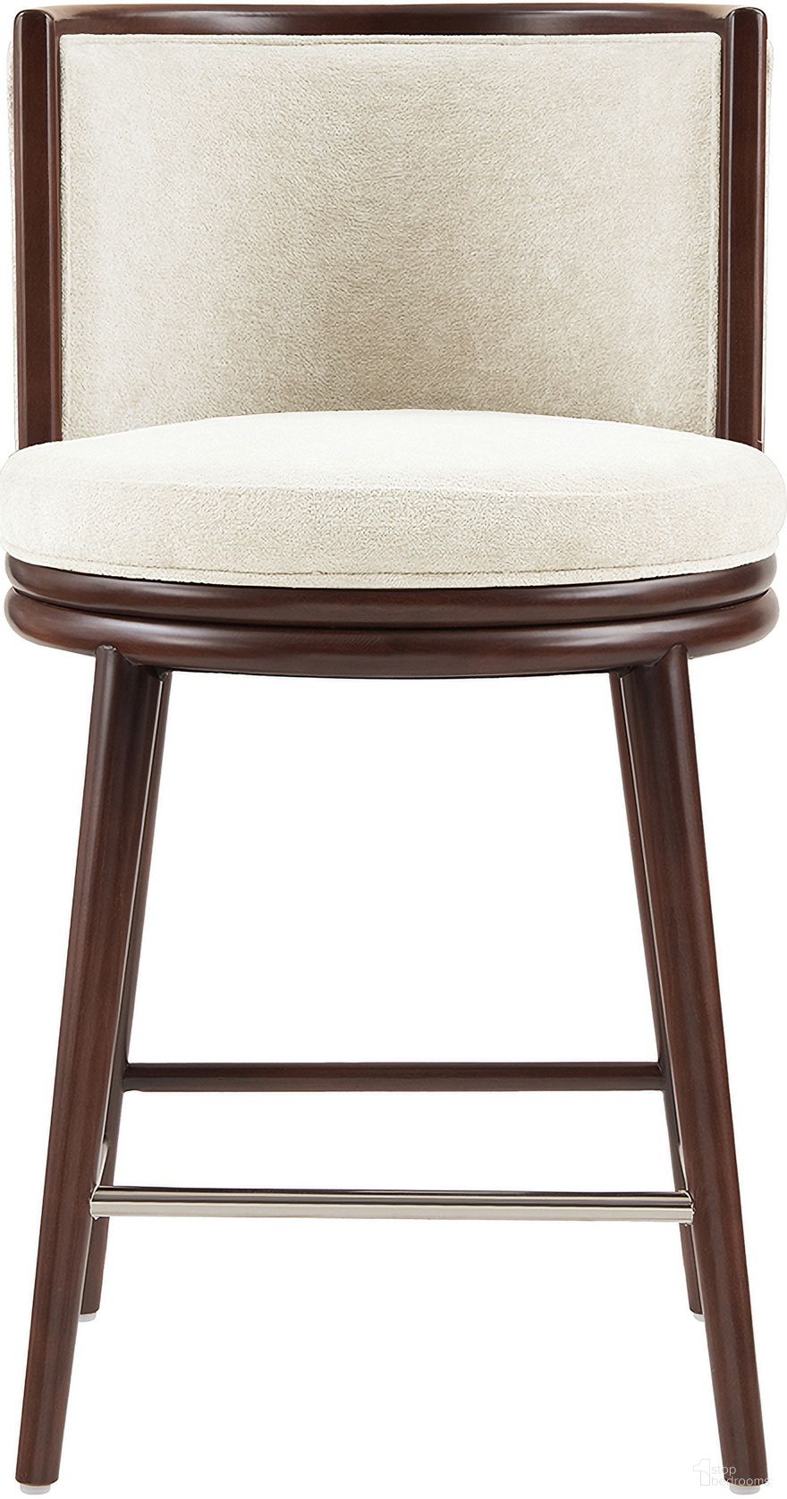 The appearance of Evalyn Counter Stool In Cream designed by Manhattan Comfort in the modern / contemporary interior design. This cream piece of furniture  was selected by 1StopBedrooms from Evalyn Collection to add a touch of cosiness and style into your home. Sku: CS021-CR. Material: Beech.