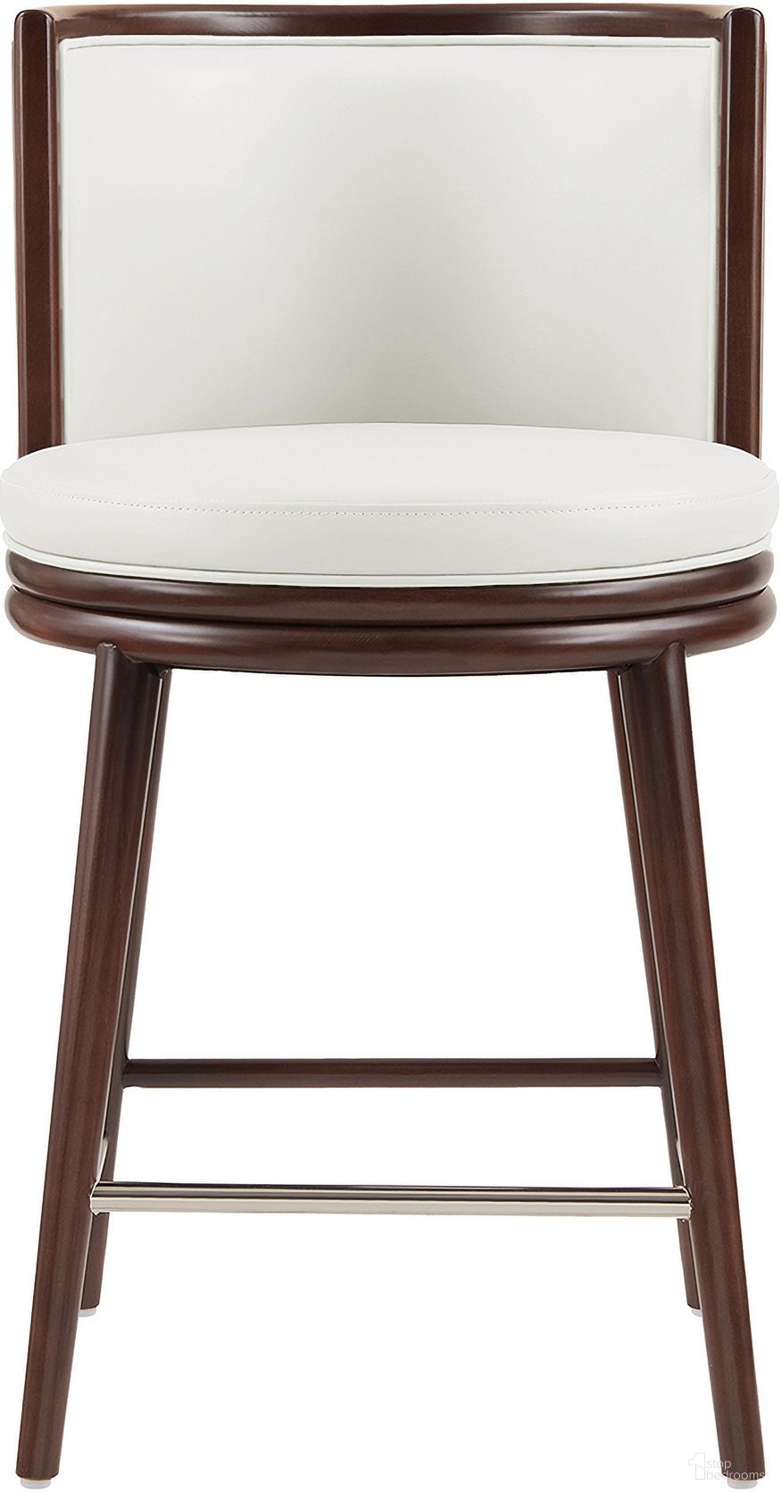 The appearance of Evalyn Counter Stool In White designed by Manhattan Comfort in the modern / contemporary interior design. This white piece of furniture was selected by 1StopBedrooms from Evalyn Collection to add a touch of cosiness and style into your home. Sku: CS021-WH. Material: Beech.