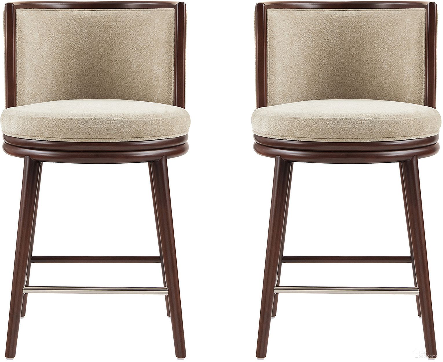 The appearance of Evalyn Counter Stool Set of 2 In Natural designed by Manhattan Comfort in the modern / contemporary interior design. This natural piece of furniture  was selected by 1StopBedrooms from Evalyn Collection to add a touch of cosiness and style into your home. Sku: CS021-NA;CS021-NA. Material: Beech.