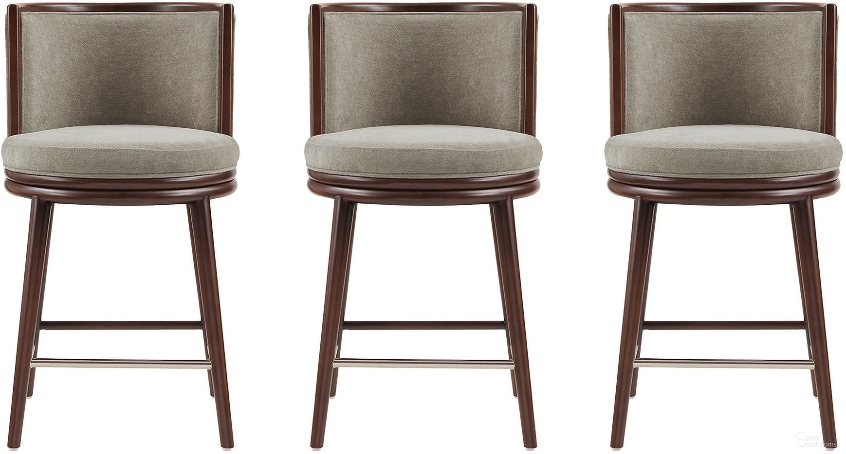 The appearance of Evalyn Counter Stool Set of 3 In Dove designed by Manhattan Comfort in the modern / contemporary interior design. This dove piece of furniture  was selected by 1StopBedrooms from Evalyn Collection to add a touch of cosiness and style into your home. Sku: CS021-DO;CS021-DO;CS021-DO. Material: Beech.