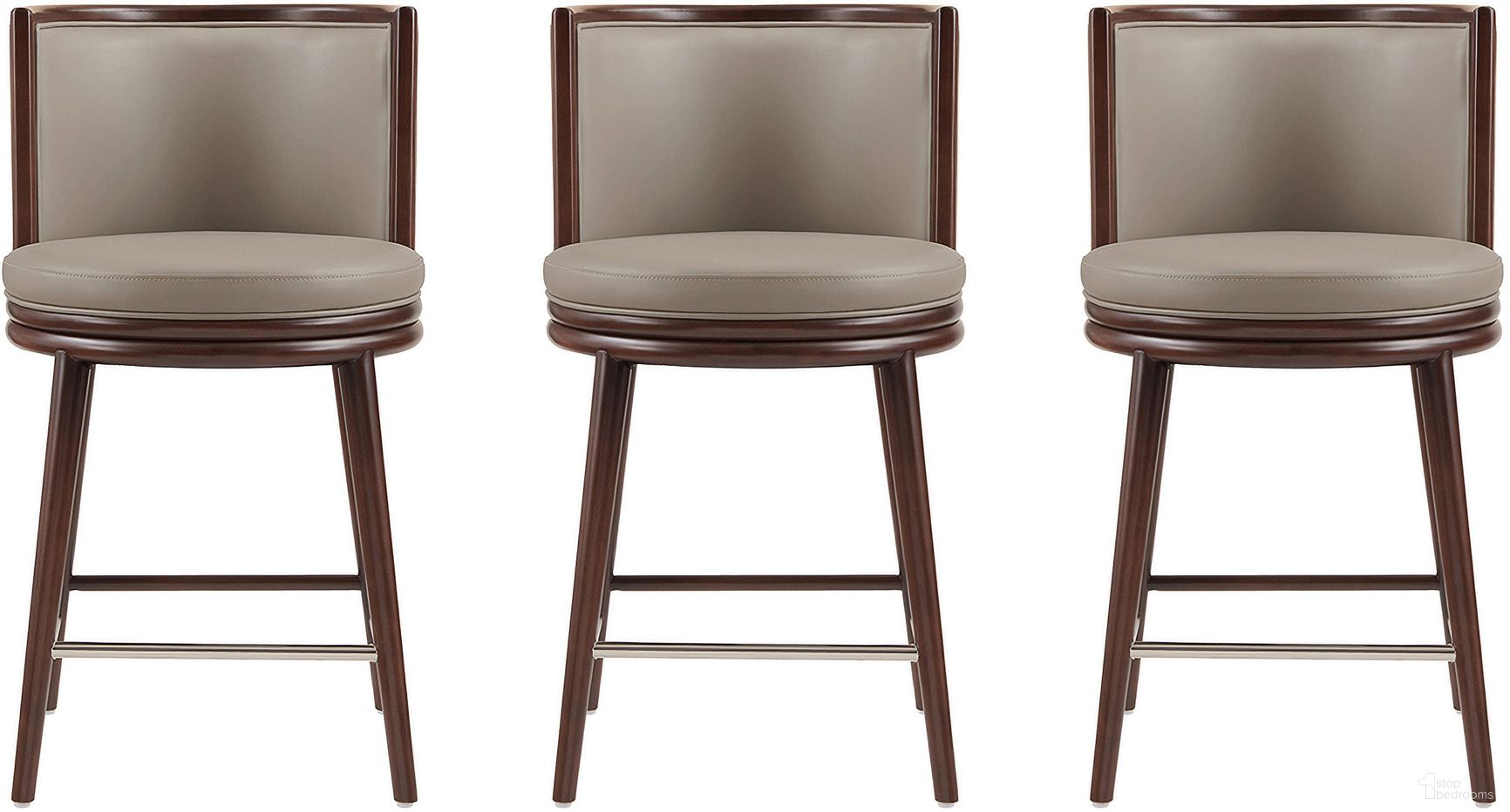 The appearance of Evalyn Counter Stool Set of 3 In Taupe designed by Manhattan Comfort in the modern / contemporary interior design. This taupe piece of furniture was selected by 1StopBedrooms from Evalyn Collection to add a touch of cosiness and style into your home. Sku: CS021-TP;CS021-TP;CS021-TP. Material: Beech.