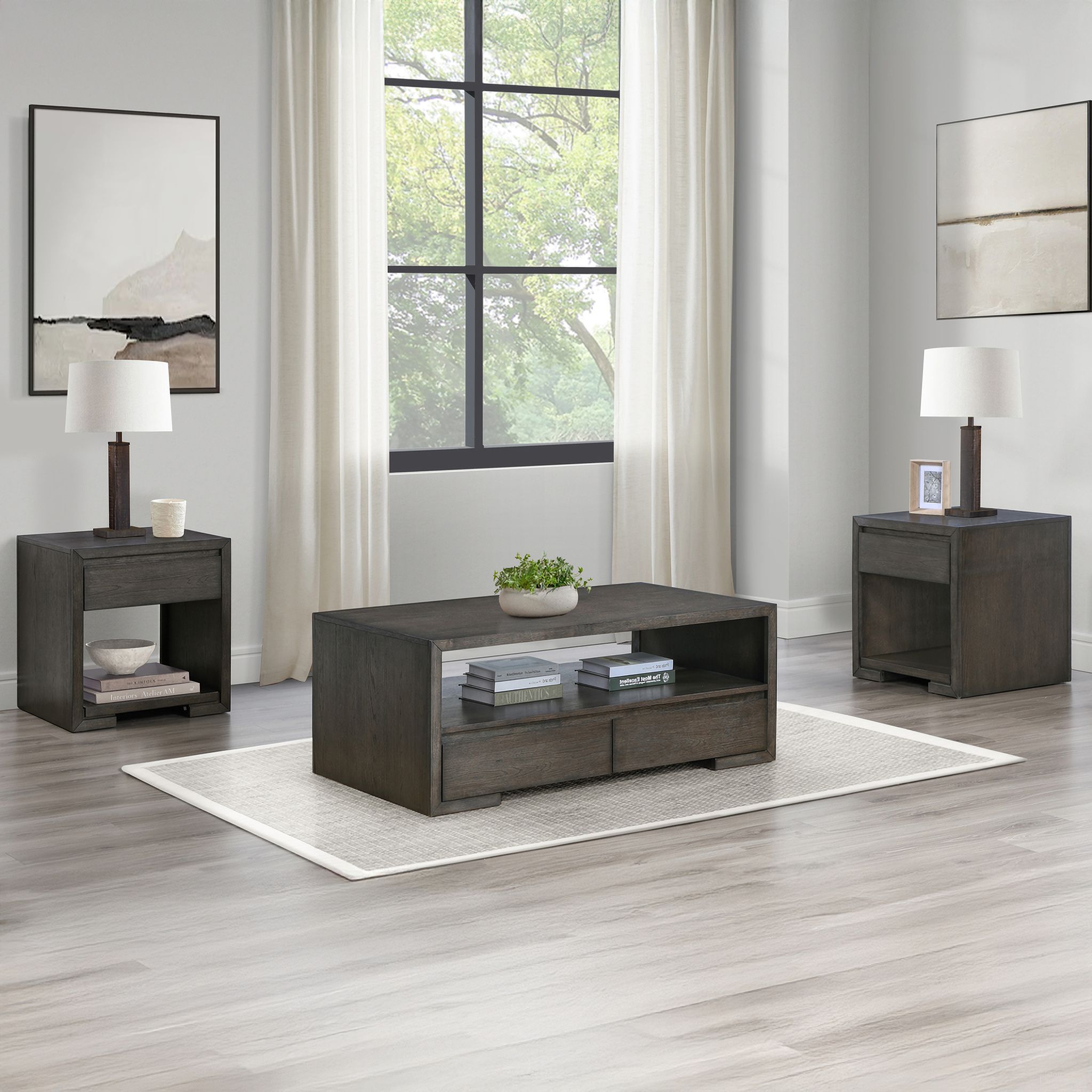 The appearance of Evan Occasional Table Set In Brown designed by Steve Silver in the modern / contemporary interior design. This brown piece of furniture was selected by 1StopBedrooms from Evan Collection to add a touch of cosiness and style into your home. Sku: EVA100C;EVA100E. Material: Iron.