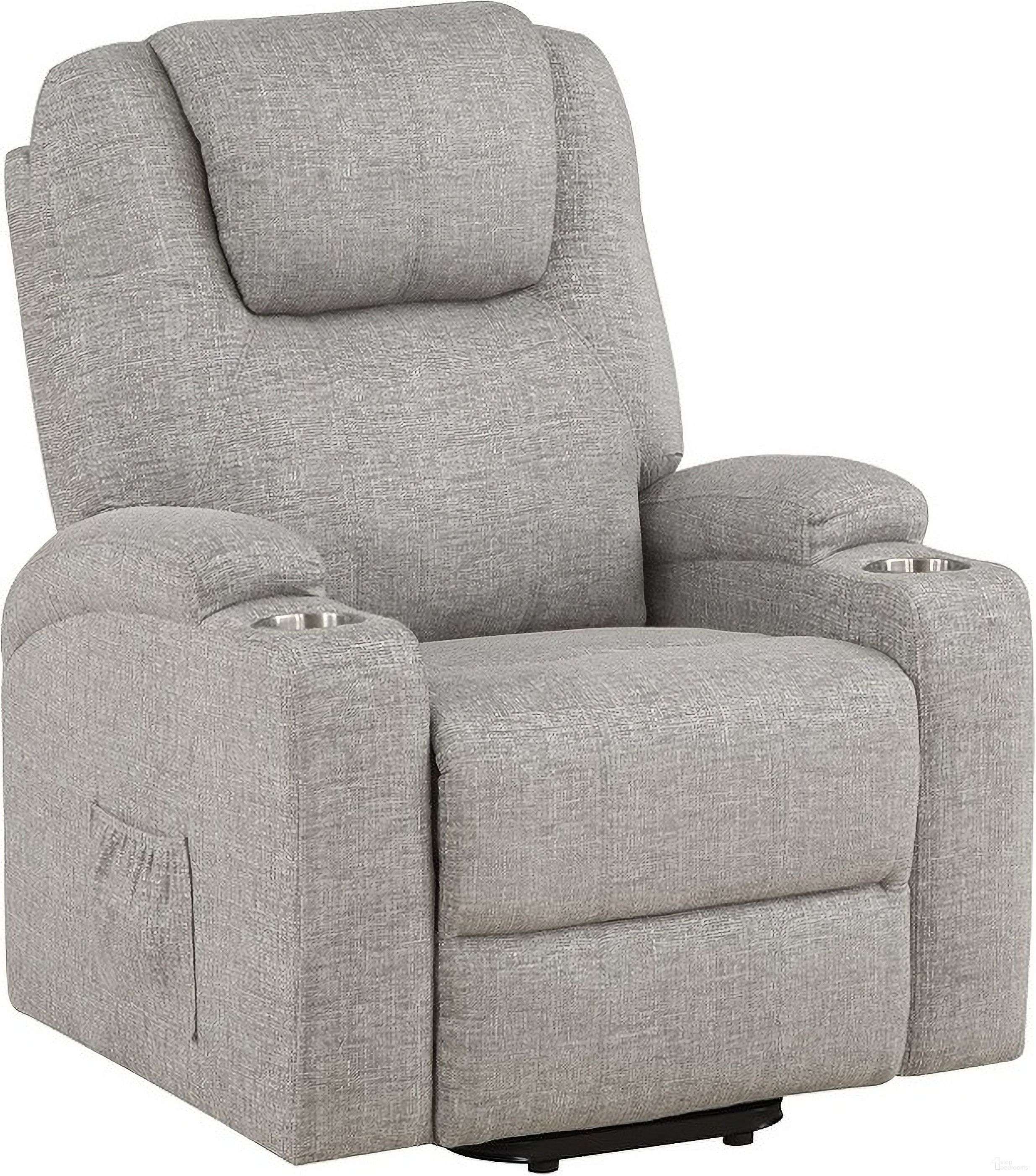 The appearance of Evander Power Lift Recliner In Light Gray Chenille designed by ACME in the transitional interior design. This light gray piece of furniture was selected by 1StopBedrooms from Evander Collection to add a touch of cosiness and style into your home. Sku: LV02180. Material: Wood.