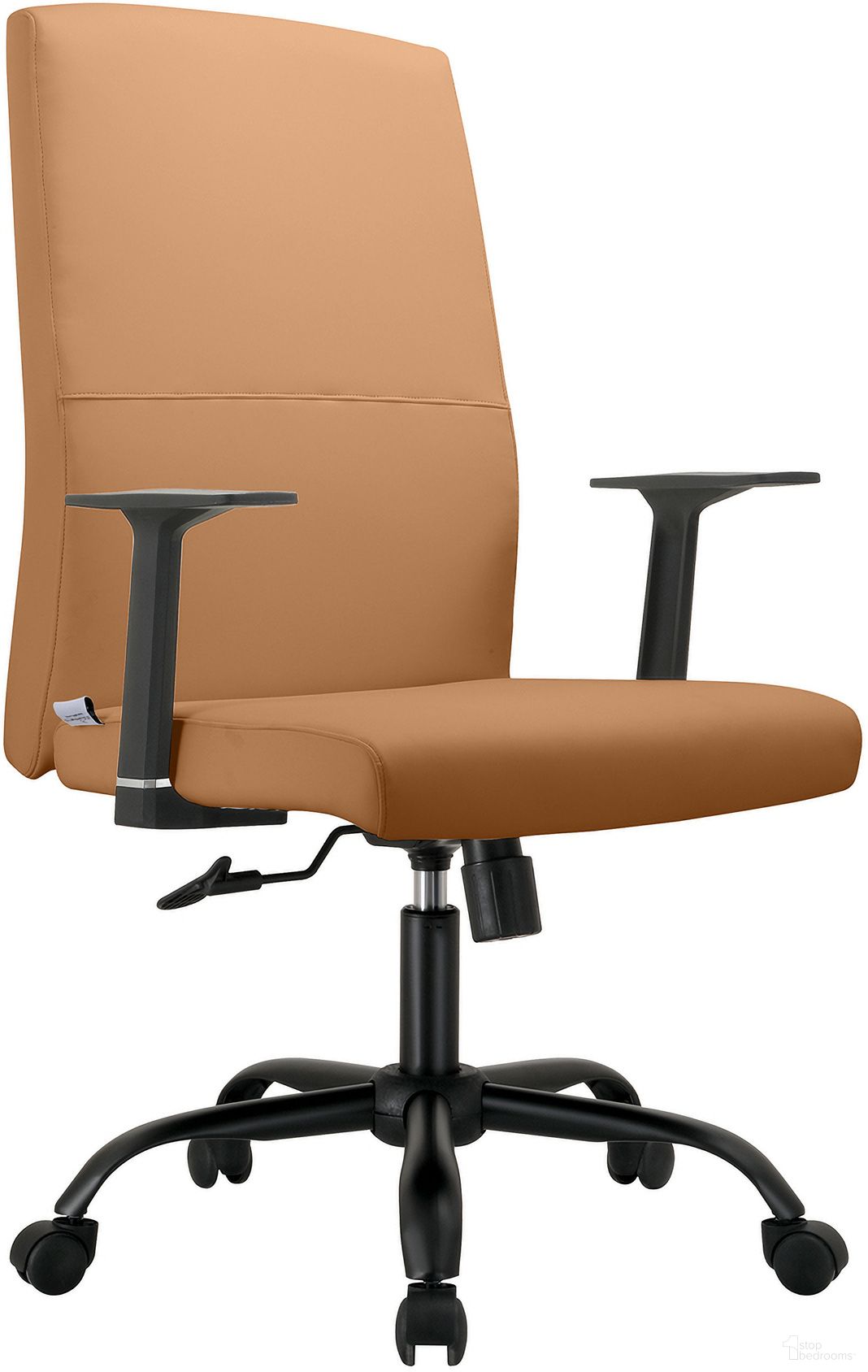 Evander Series Office Guest Chair In Acorn Brown Leather