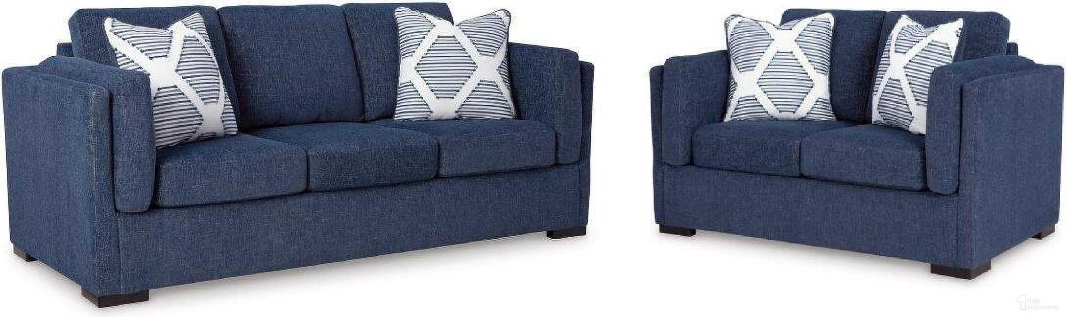 The appearance of Evansley Living Room Set In Navy designed by Signature Design by Ashley in the modern / contemporary interior design. This navy piece of furniture was selected by 1StopBedrooms from Evansley Collection to add a touch of cosiness and style into your home. Sku: 5450238;5450235. Material: Fabric.