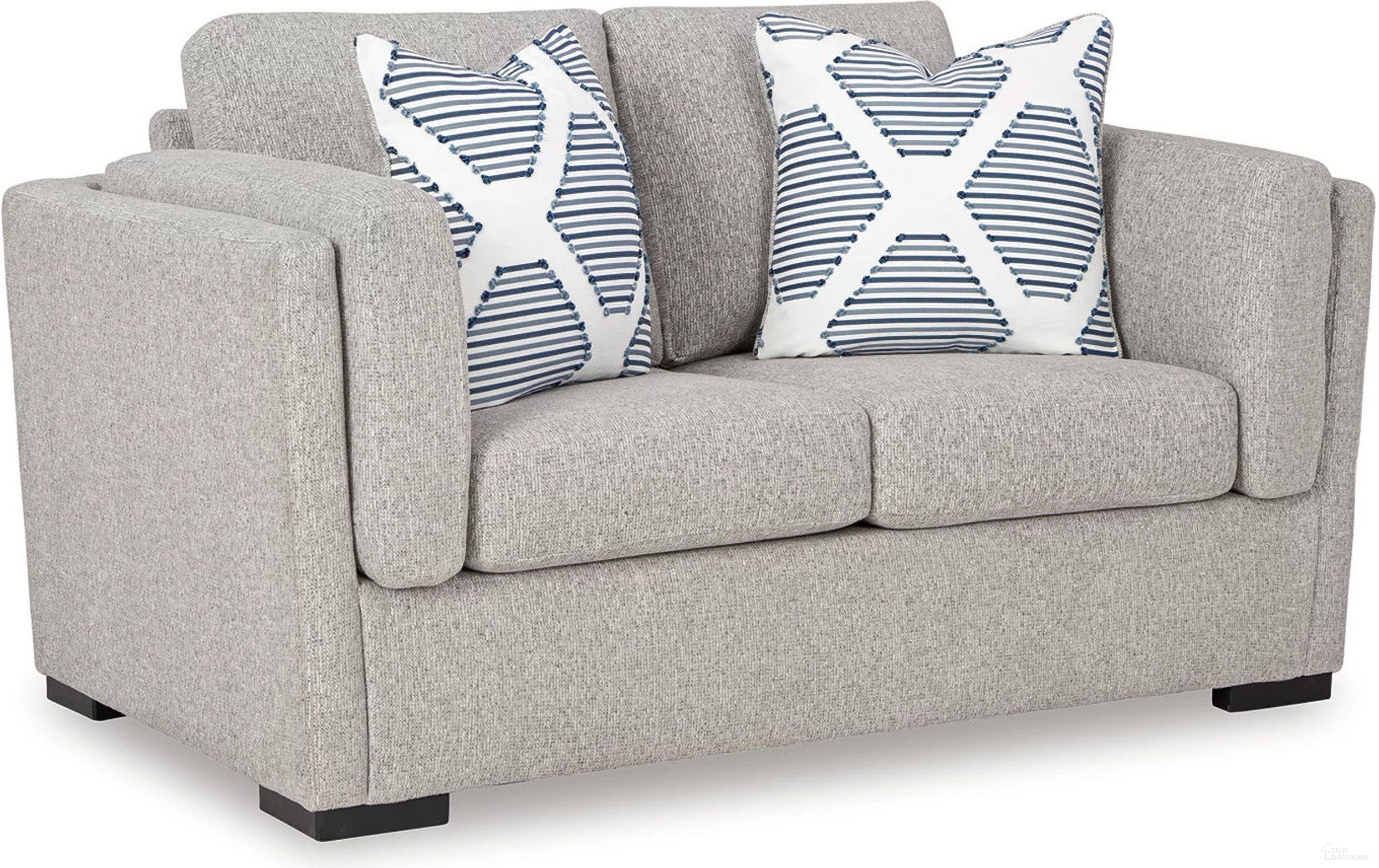 The appearance of Evansley Loveseat In Pewter designed by Signature Design by Ashley in the modern / contemporary interior design. This pewter piece of furniture was selected by 1StopBedrooms from Evansley Collection to add a touch of cosiness and style into your home. Sku: 5450335. Material: Fabric.