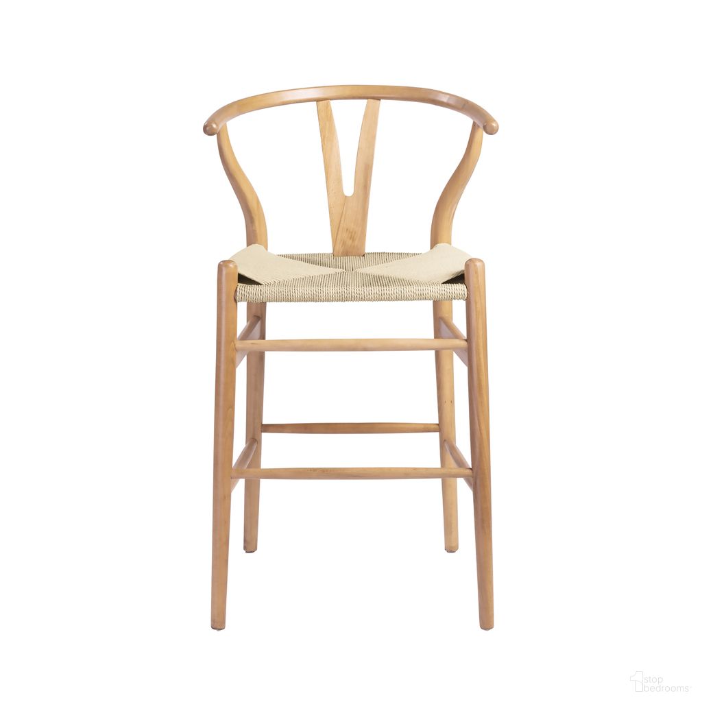 The appearance of Evelina Counter Stool In Natural designed by Euro Style in the traditional interior design. This natural piece of furniture was selected by 1StopBedrooms from Evelina Collection to add a touch of cosiness and style into your home. Sku: 08169NAT. Material: Rush.