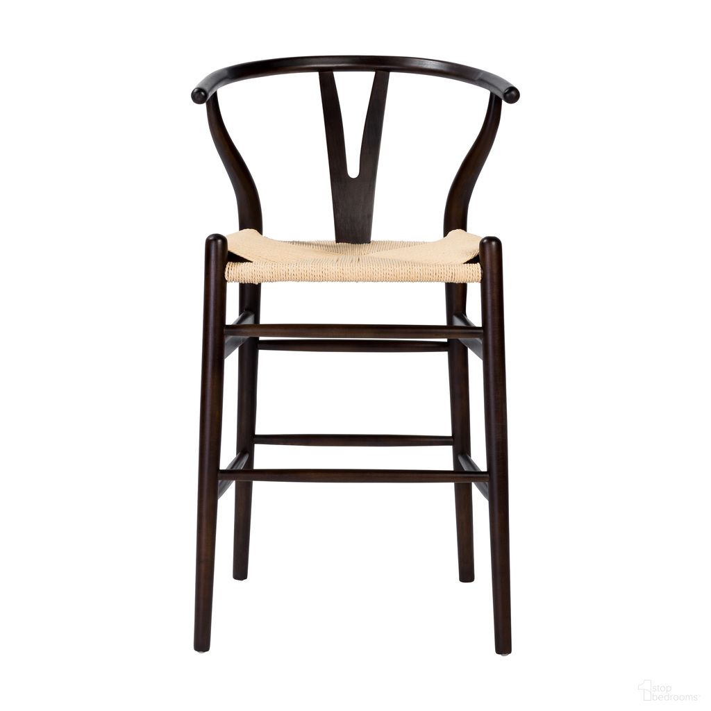 Evelina Counter Stool In Walnut and Natural